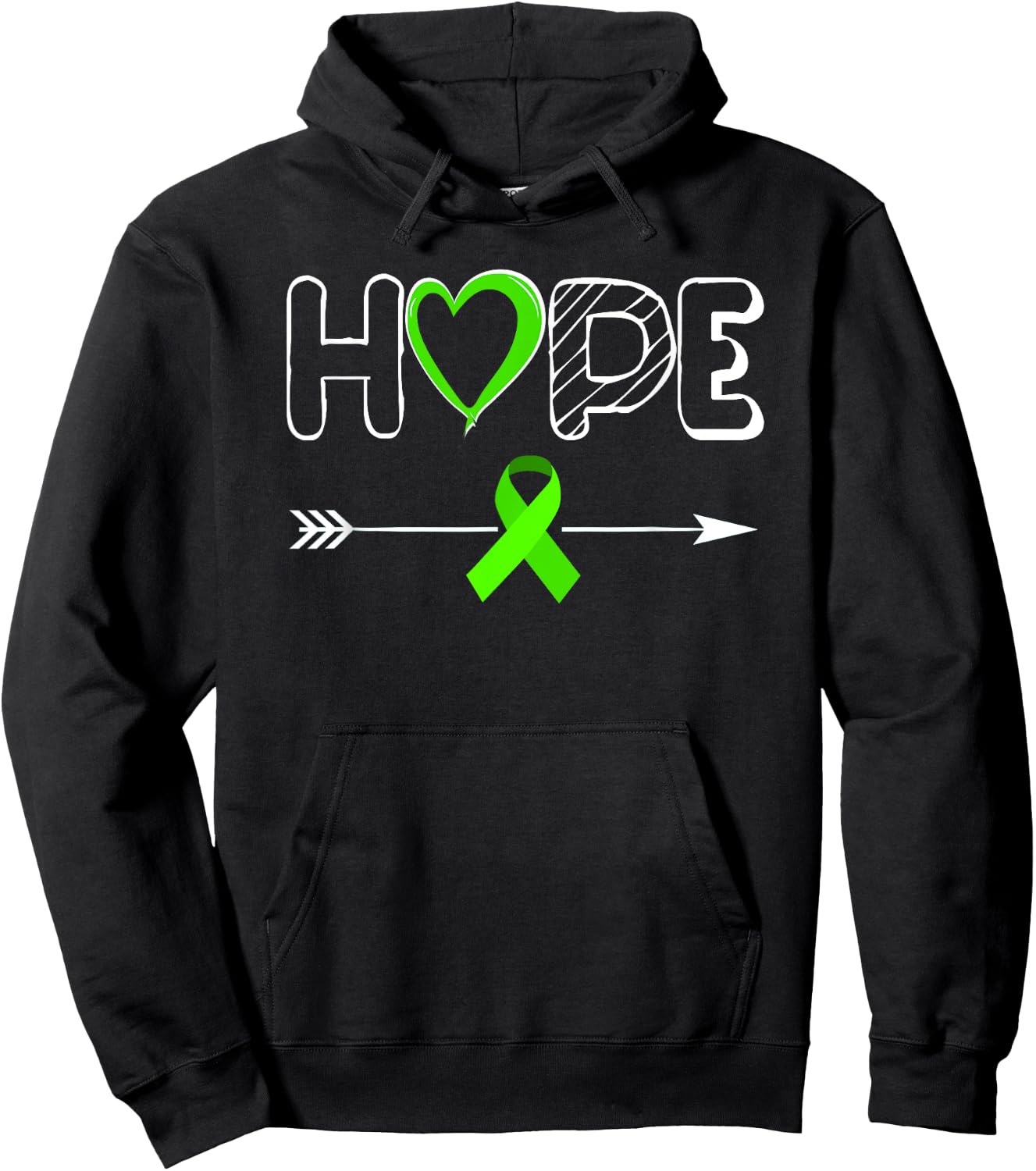 HOPE Products Lymphoma Products Ribbon Lymphoma Awareness Hoodie - Hoodie | Black
