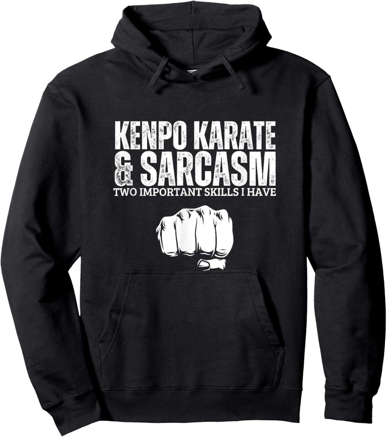 Kenpo Karate and Sarcasm Funny American Kenpo Hoodie - Hoodie | Black
