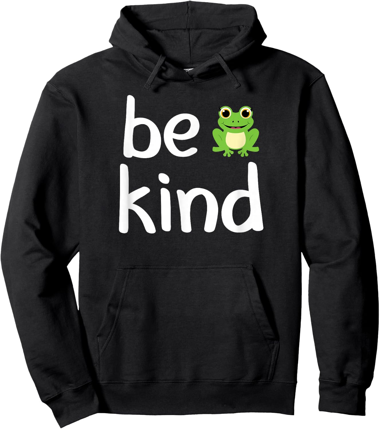 Cute, be Kind, Frog, Inspirational, for Family Hoodie - Hoodie | Black