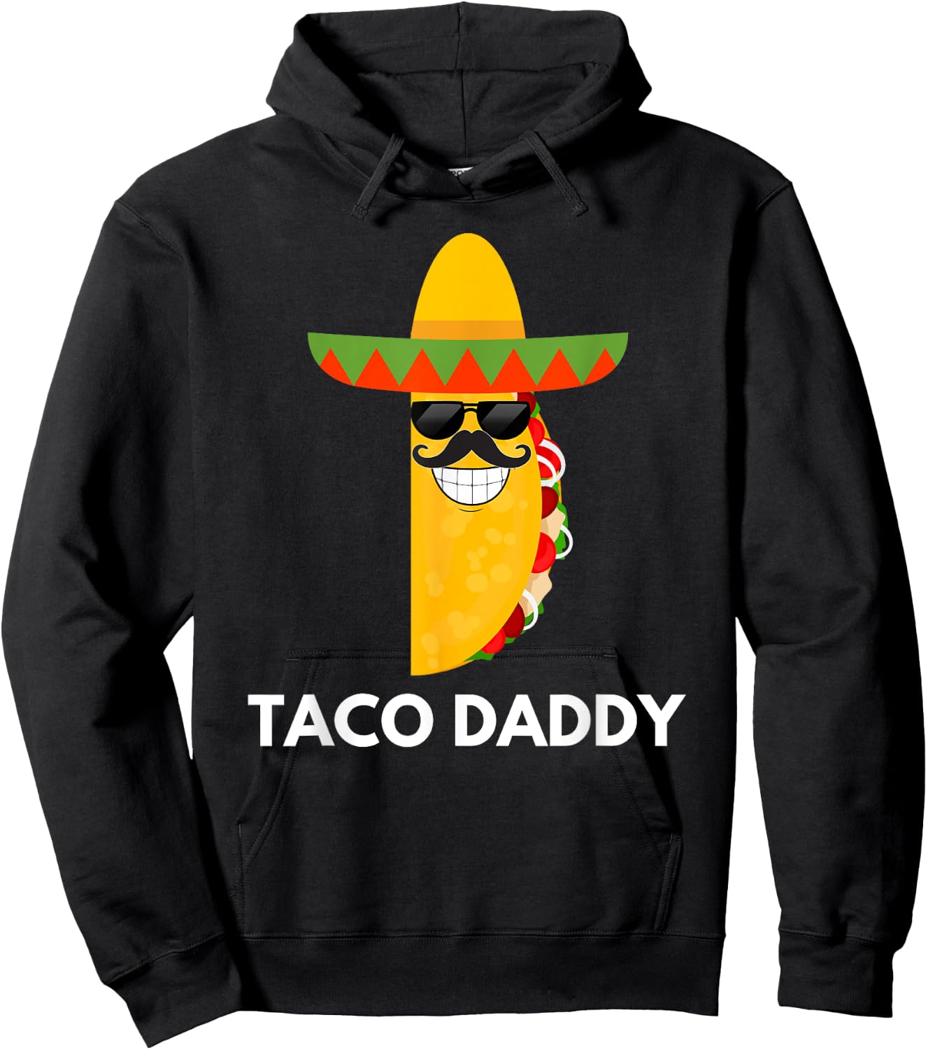 Taco Daddy Funny Dad & Father Hoodie - Hoodie | Black