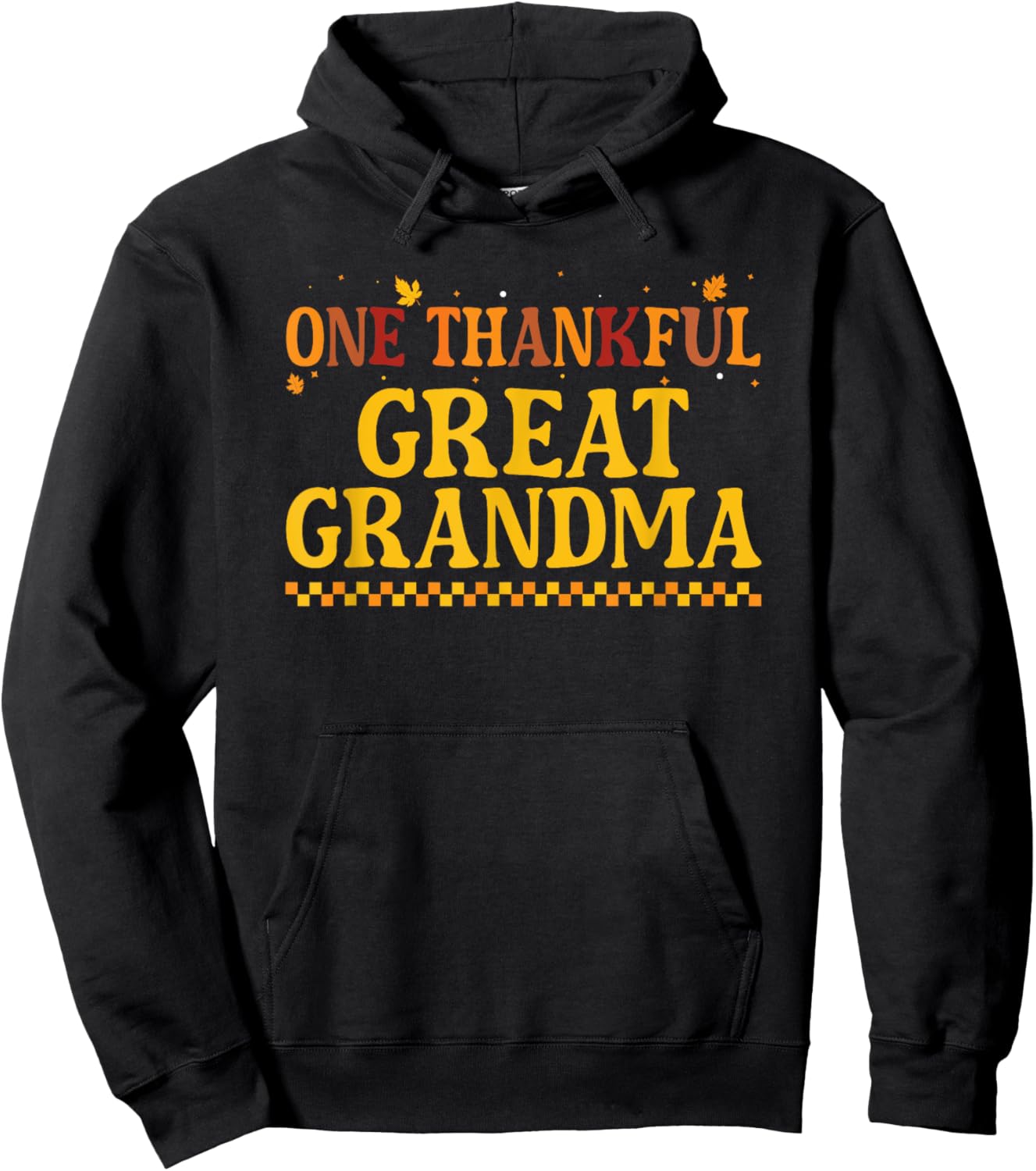 Thanksgiving One Thankful Great Grandma Hoodie - Hoodie | Black