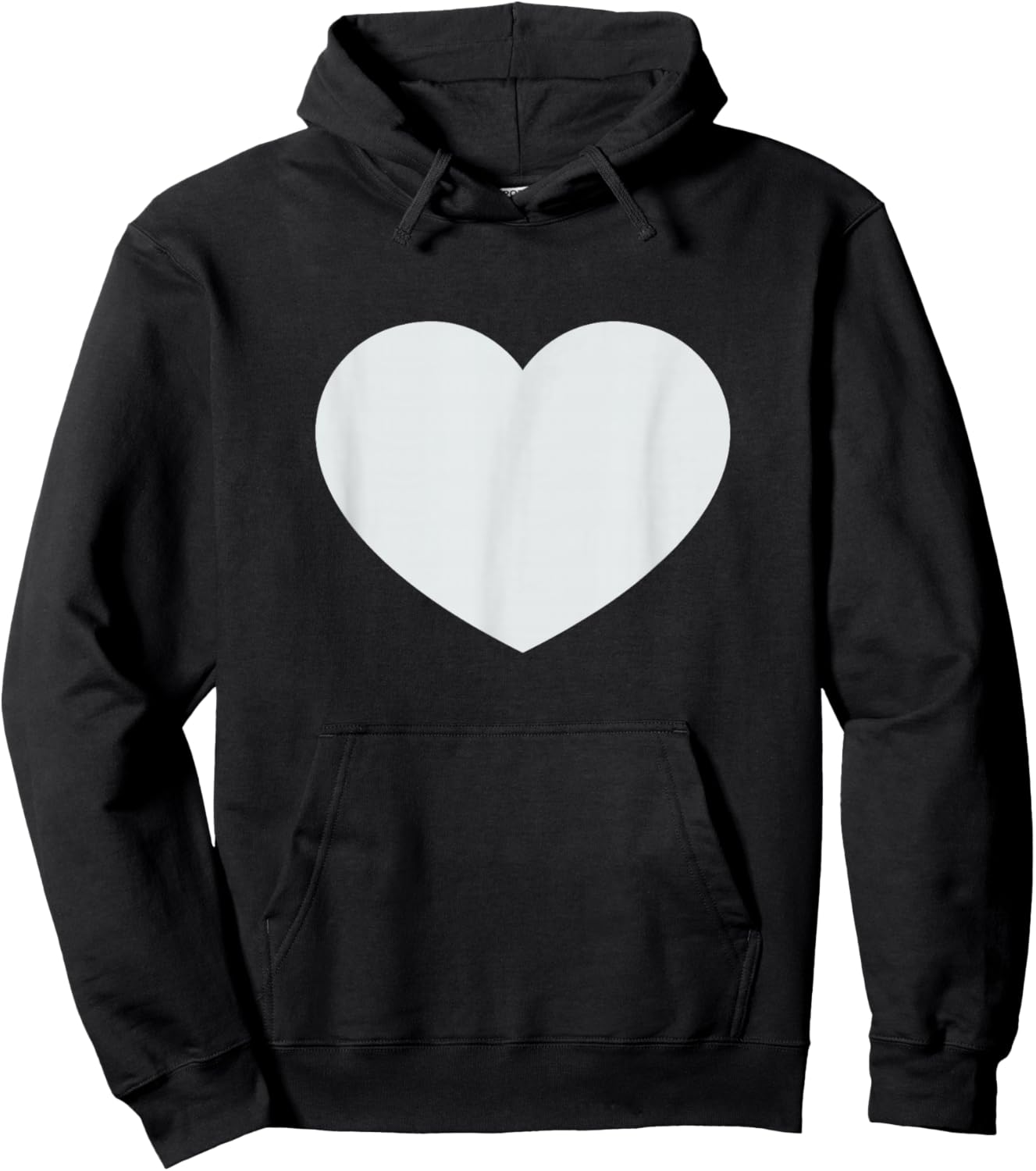 White Heart is The Symbol of Love for Valentines Day Holiday Hoodie - Hoodie | Black