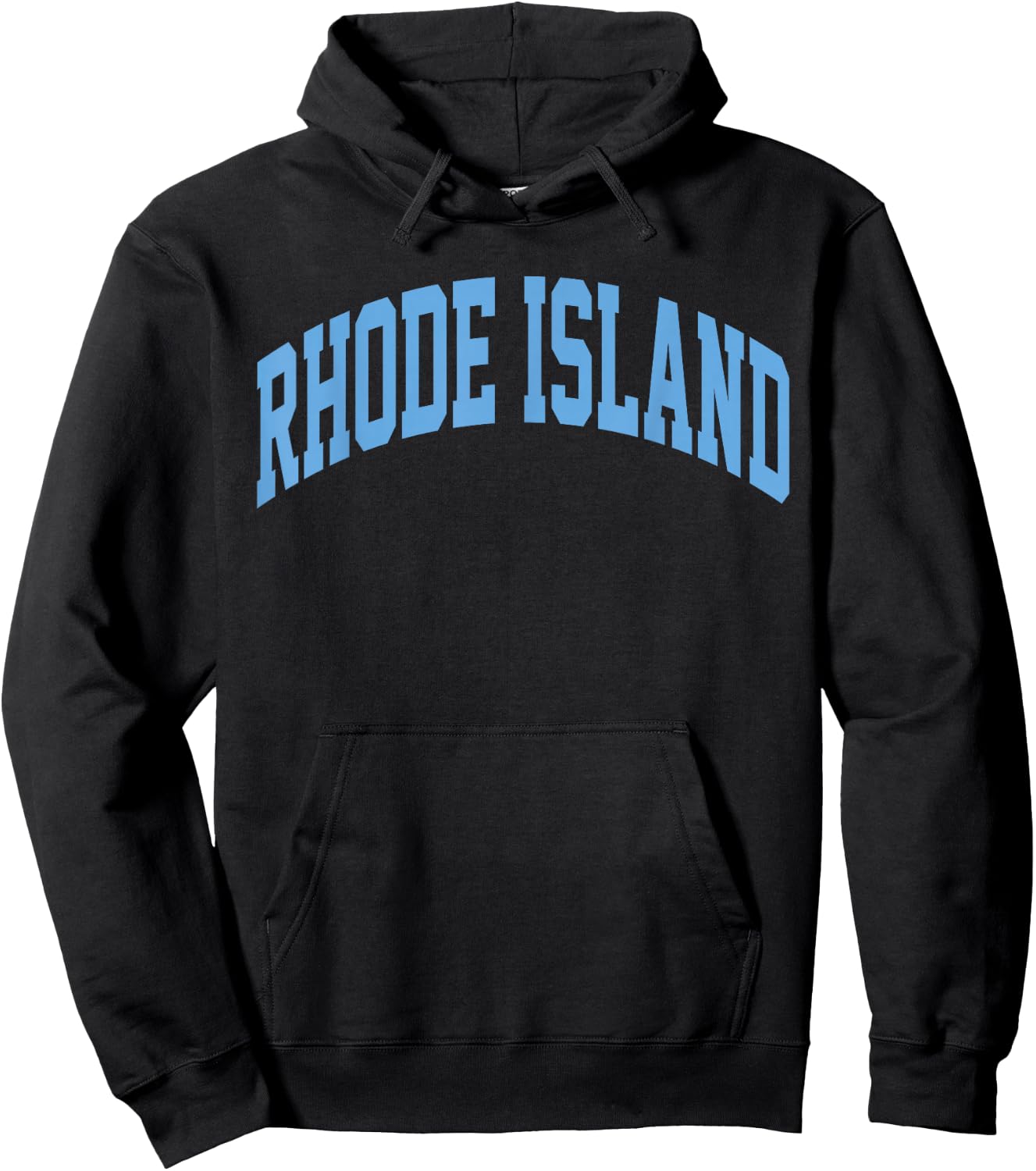 Retro Rhode Island Souvenir Classic Rhode Island Light Blue Hoodie - Hoodie | Black