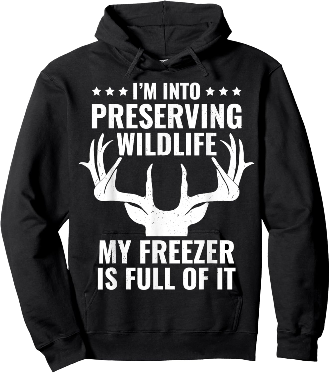 I'm Into Preserving Wildlife Funny Hunter Dad Deer Hunting Hoodie - Hoodie | Black