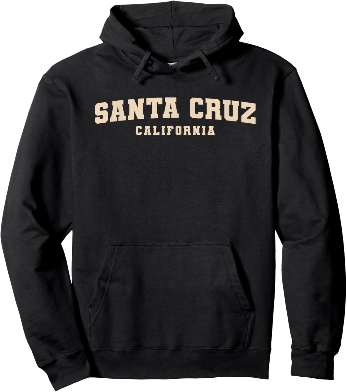 Retro Vintage Surfing & Skateboard Graphic Design Santa Cruz Hoodie - Hoodie | Black