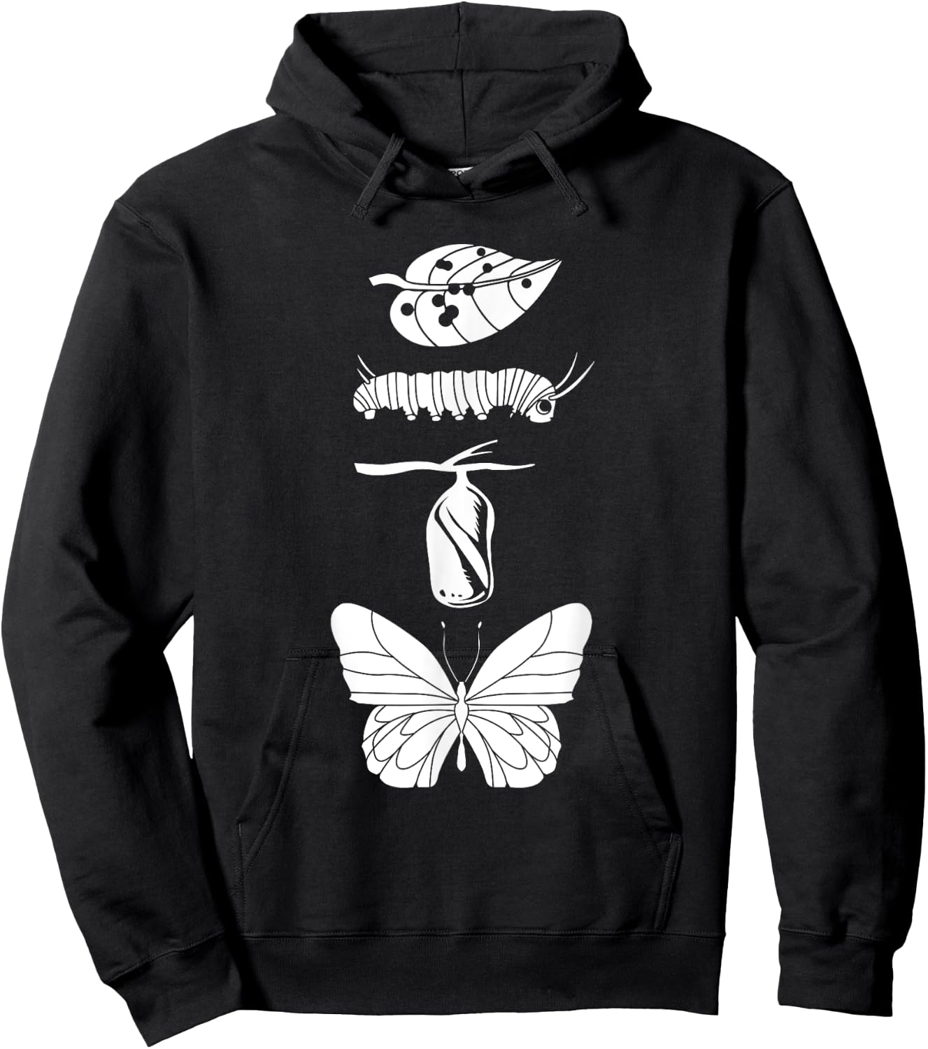 Monarch Butterfly Life Cycle Hoodie - Hoodie | Black