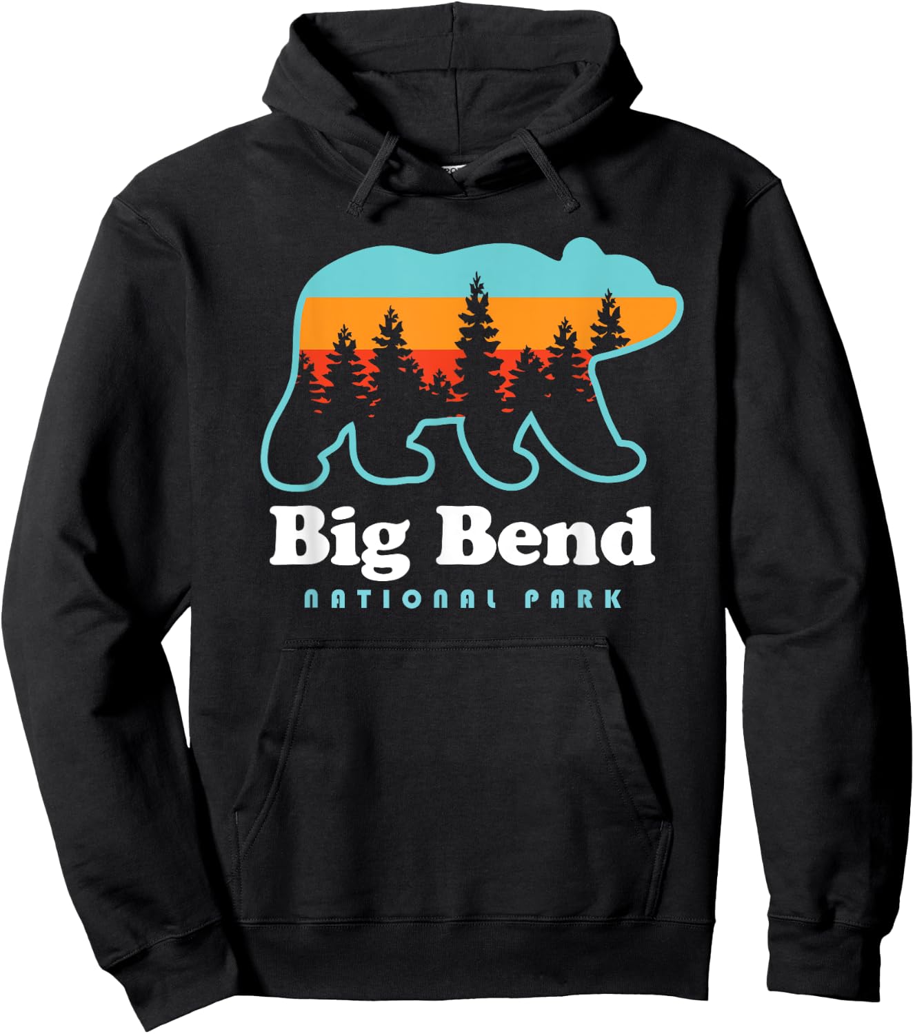 Big Bend National Park Camping Bear Hoodie - Hoodie | Black