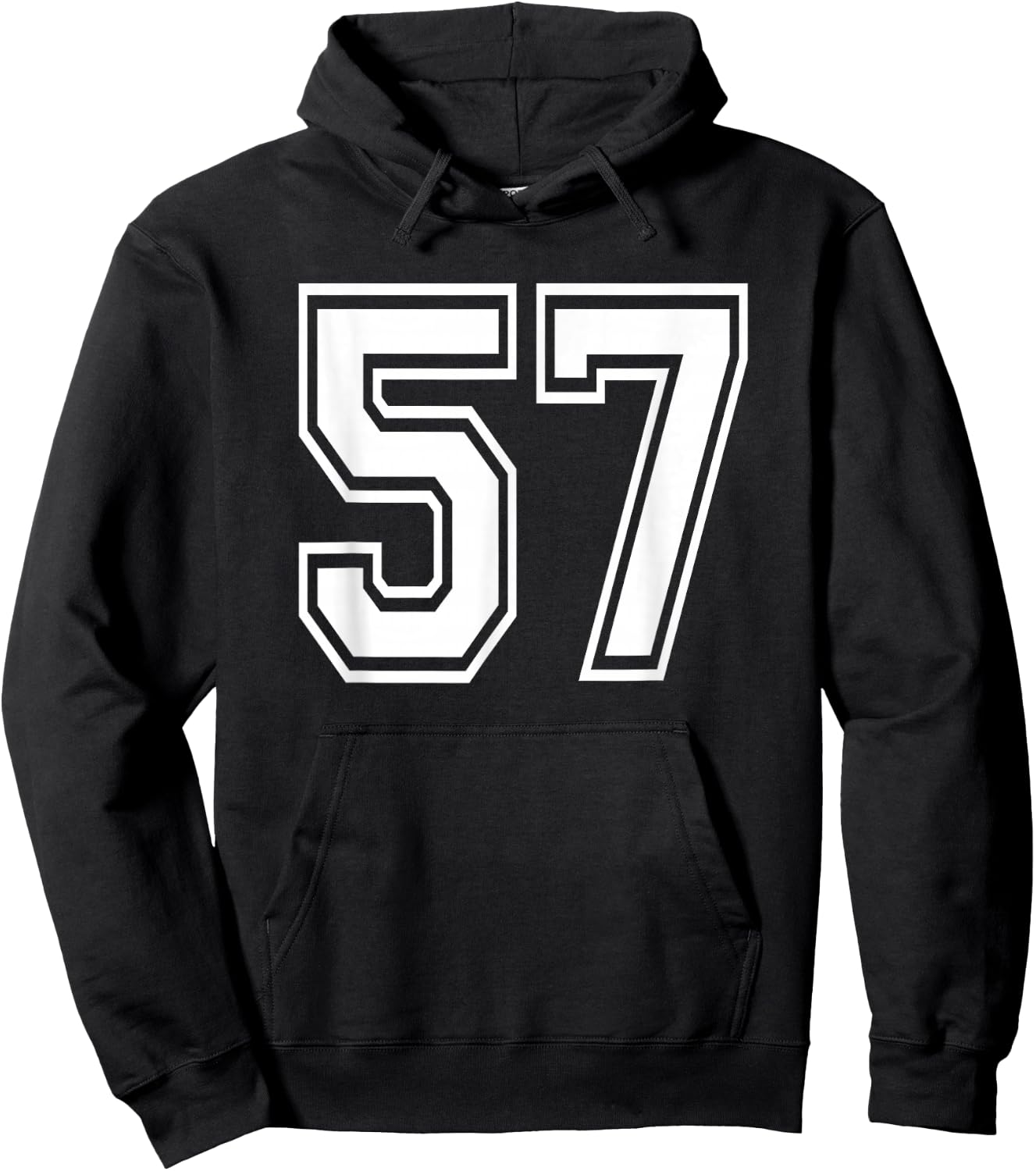 Number 57 Birthday Varsity Sports Team Jersey Hoodie - Hoodie | Black