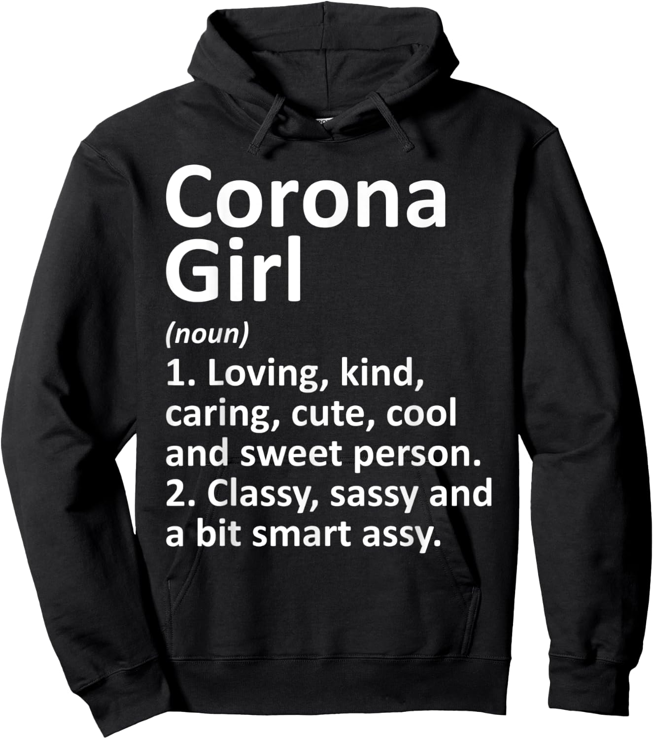 CORONA GIRL CA CALIFORNIA Funny City Home Roots Gift Hoodie - Hoodie | Black