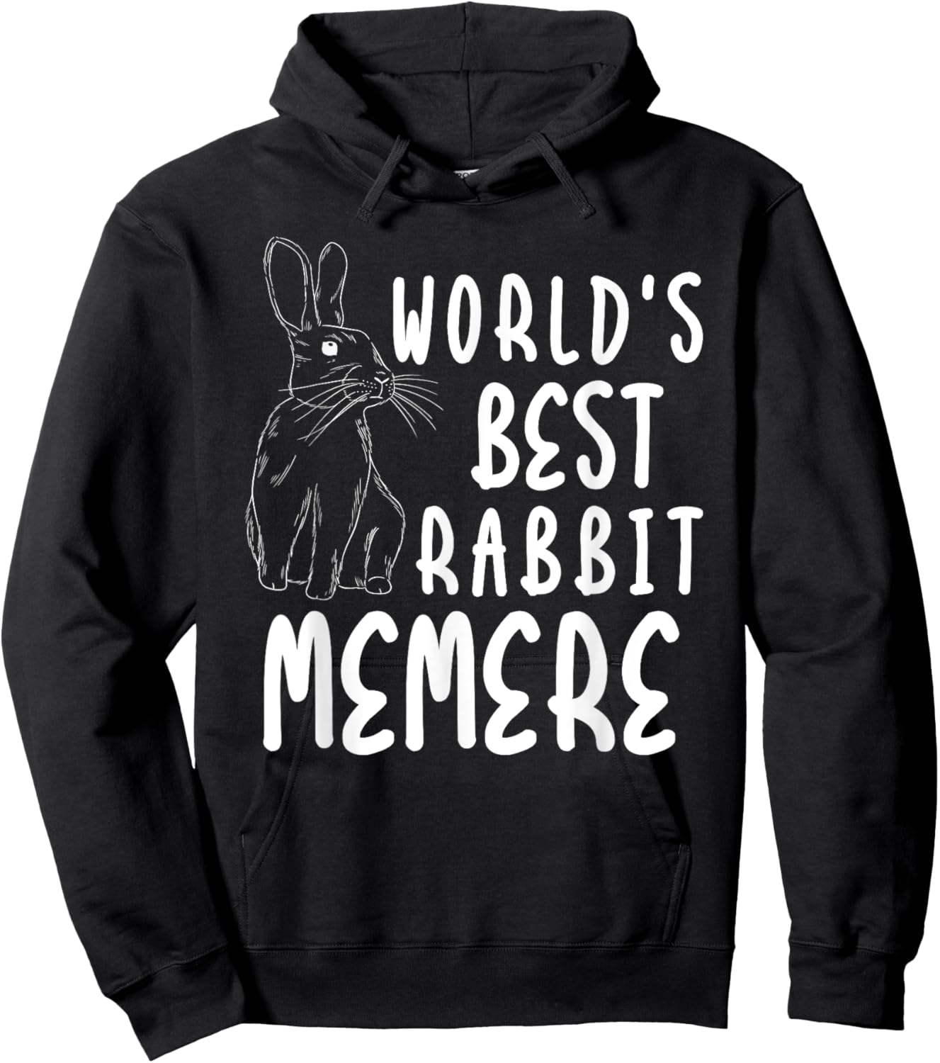 World Best Rabbit MEMERE Bunny Family Easter Matching Hoodie - Hoodie | Black