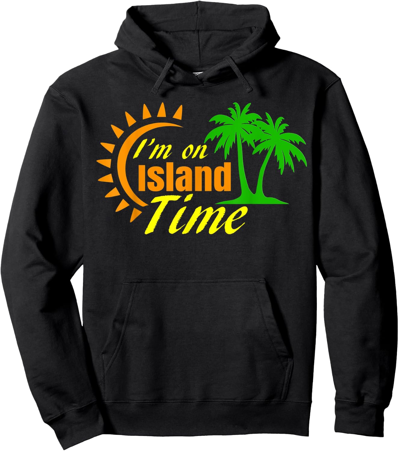 I'm on Island Time Ocean Water Sea Beach Sand Hoodie - Hoodie | Black