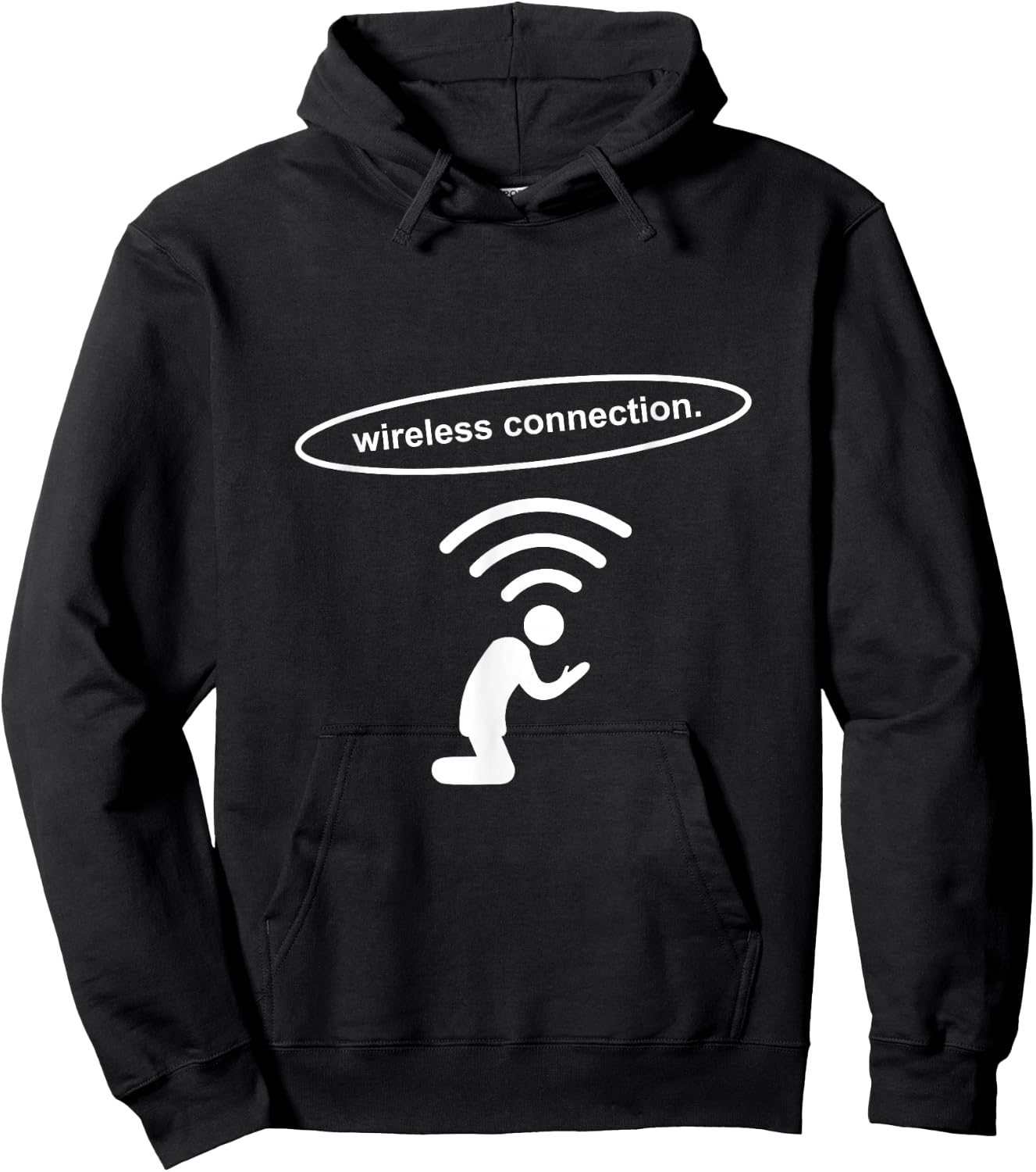 Prayer Wifi Shirt Wireless Connection God Allah Hoodie - Hoodie | Black
