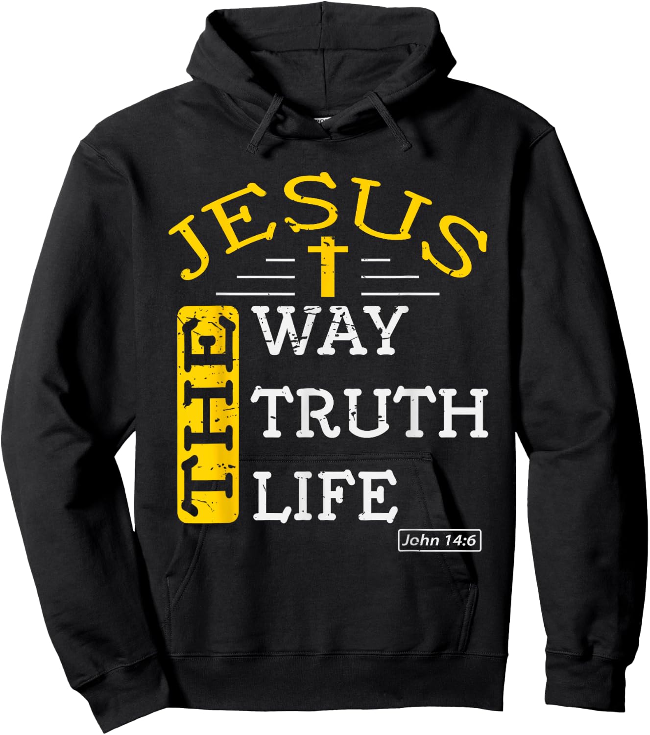 Religious Christian Bible Verse 14:6 Biblical Gospel Hoodie - Hoodie | Black