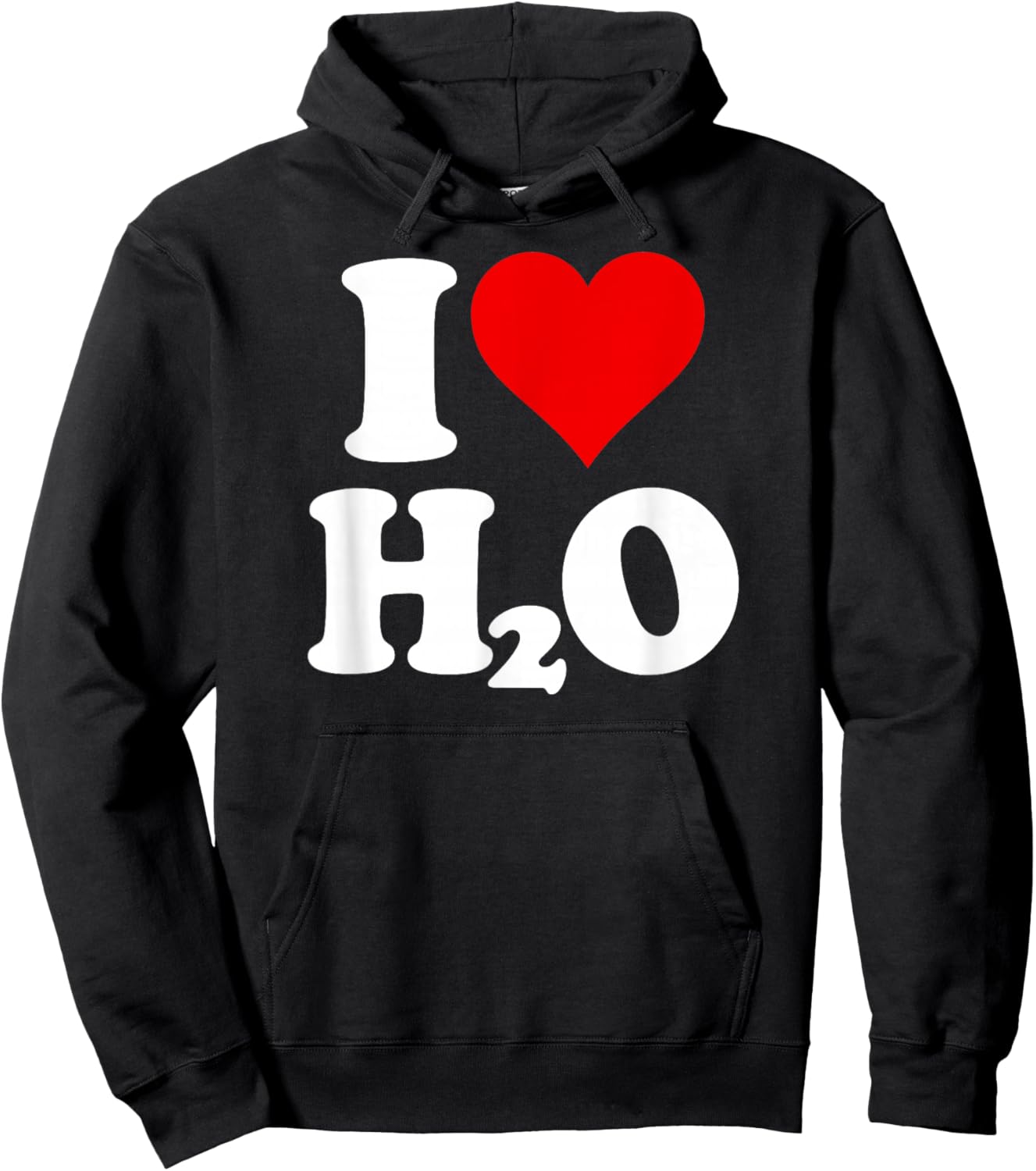 I Love Heart H2o Water Hoodie - Hoodie | Black