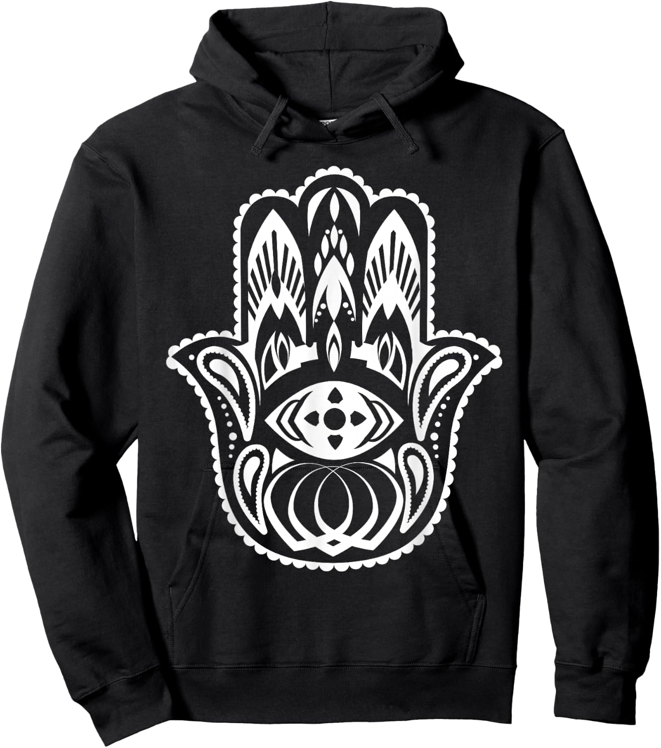 Spiritual Hamsa Hand Fatima Palm Good Luck Eye Khamsa Gifts Hoodie - Hoodie | Black