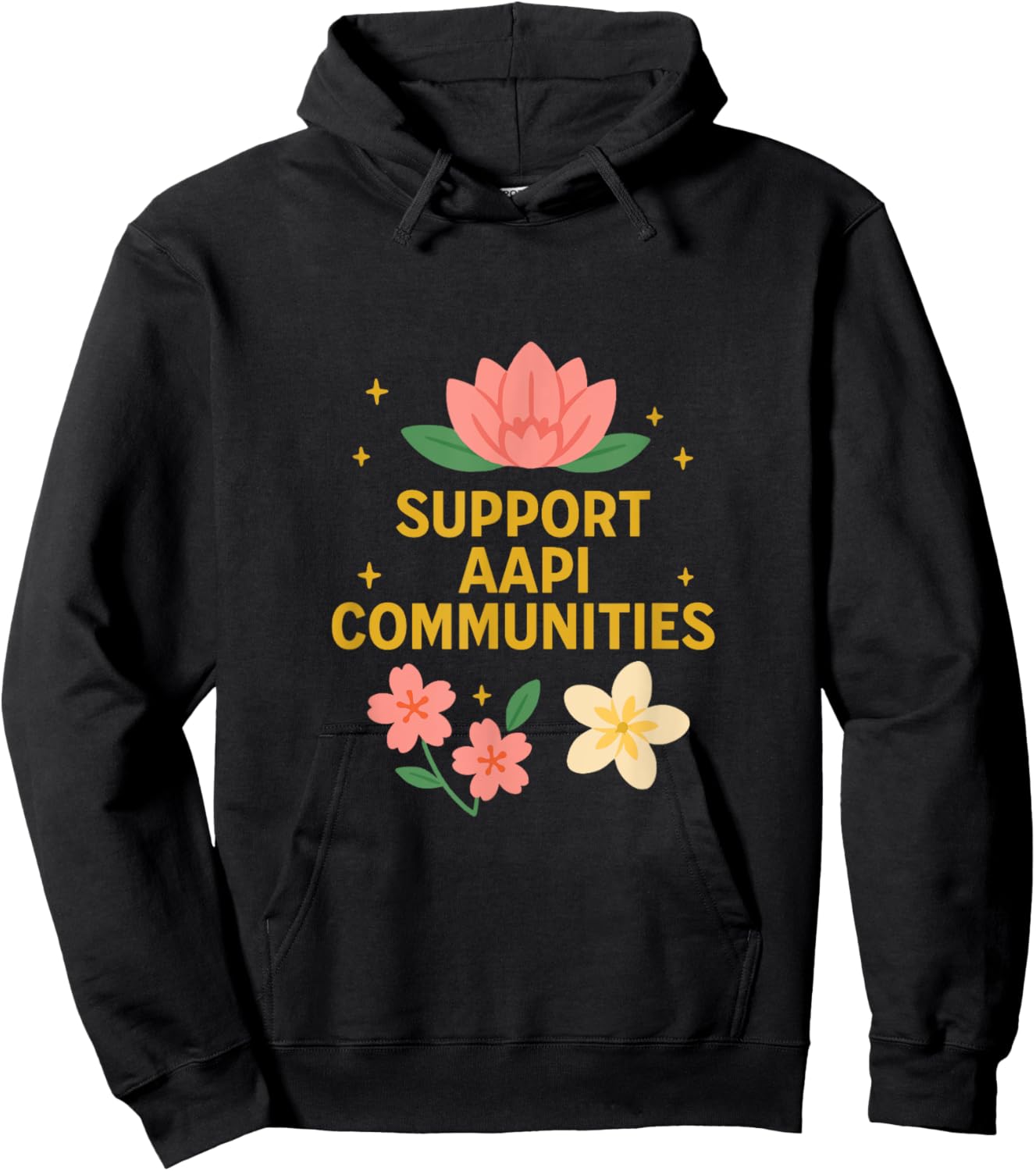 Support AAPI Communities Asian American Heritage Month Women Hoodie - Hoodie | Black