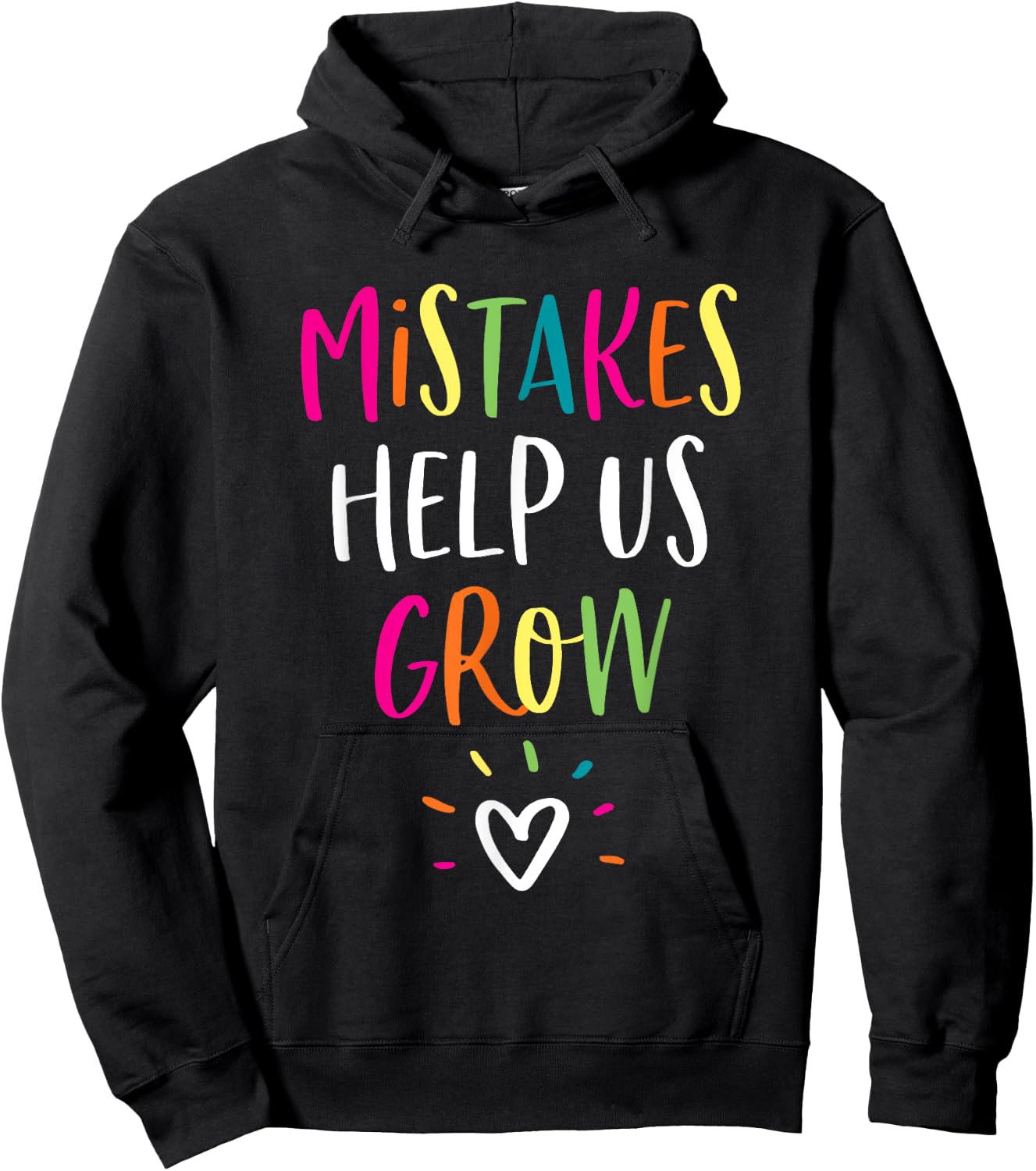 Growth Mindset Positive Back to School Teacher Student Hoodie - Hoodie | Black