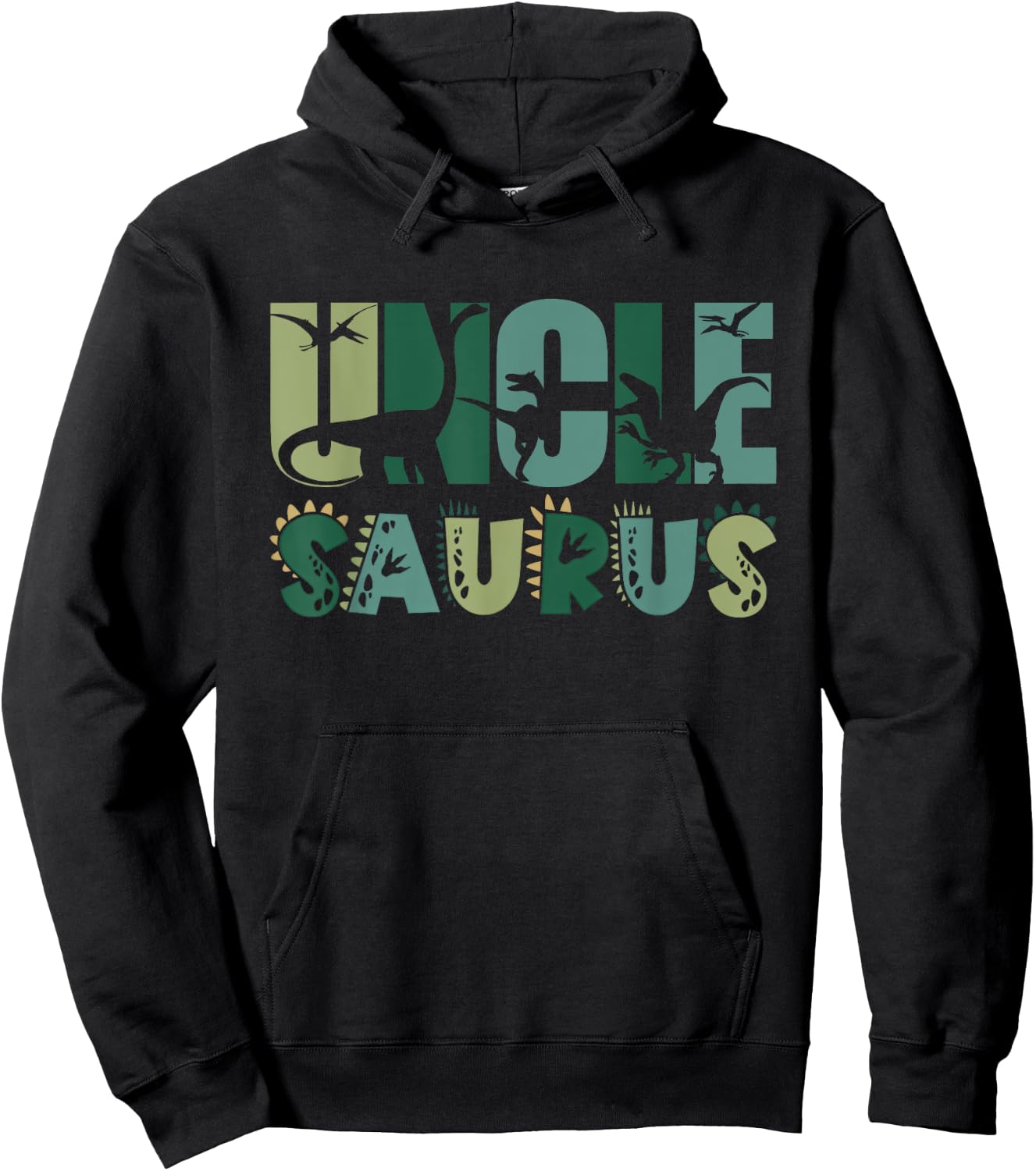 Uncle Saurus Matching Family Birthday Dinosaur Men Women Kid Hoodie - Hoodie | Black