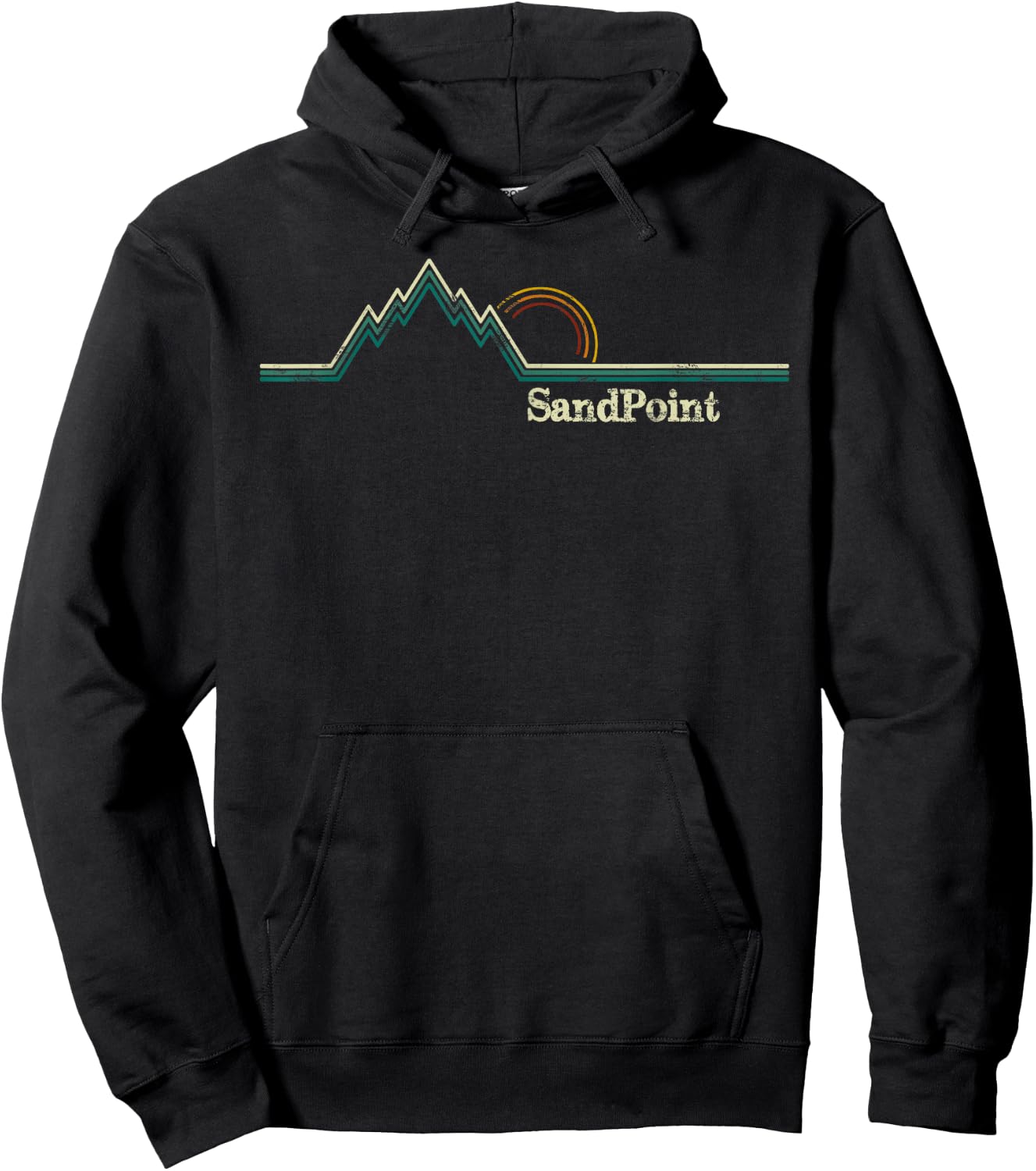 Sandpoint Idaho Outdoor Adventure Hoodie - Hoodie | Black