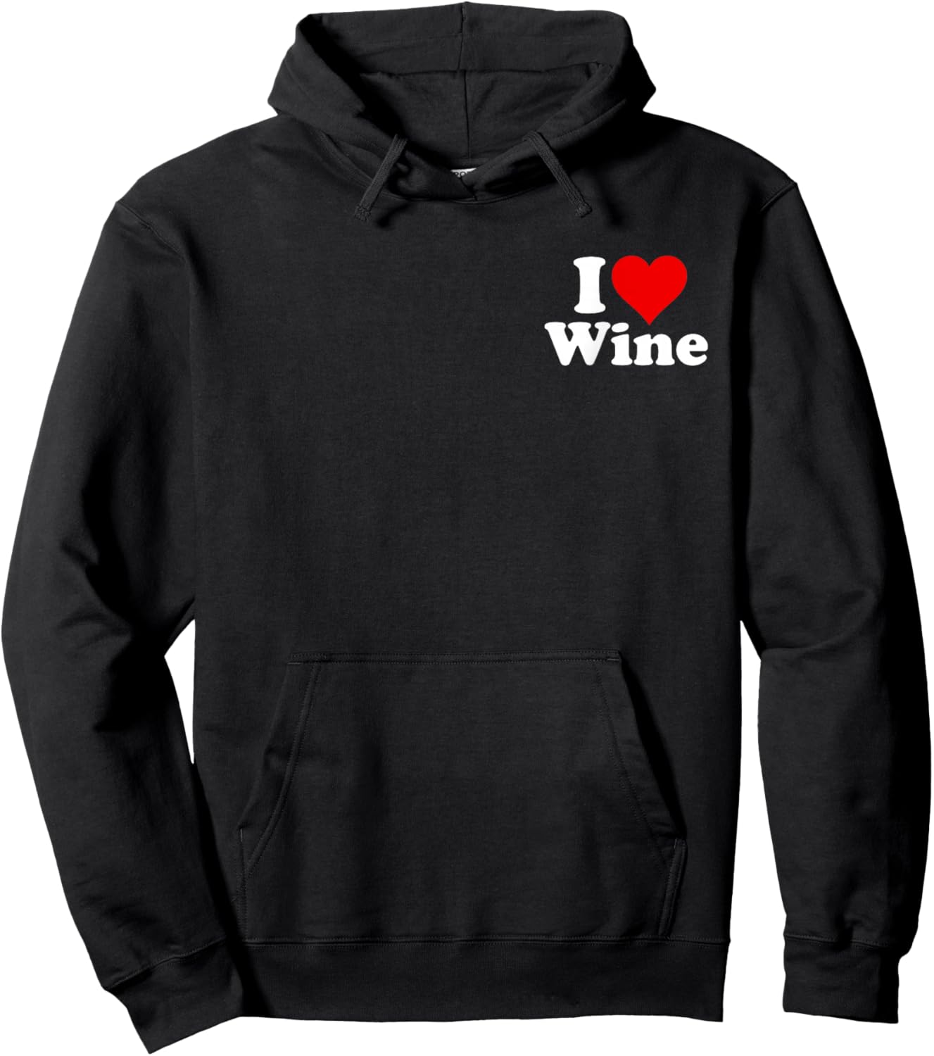I Love Wine I Heart Wine Hoodie - Hoodie | Black