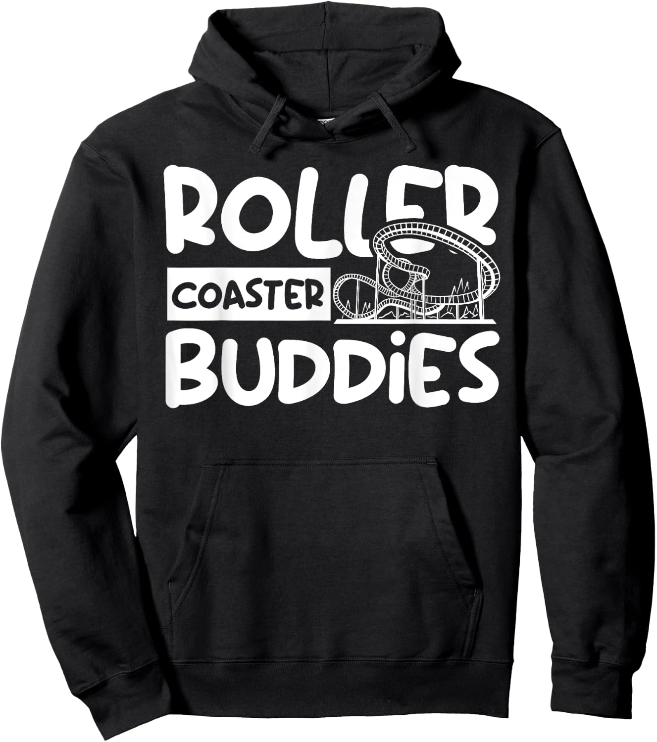 Rollercoaster Amusement Theme Park - Roller Coaster Buddy Hoodie - Hoodie | Black