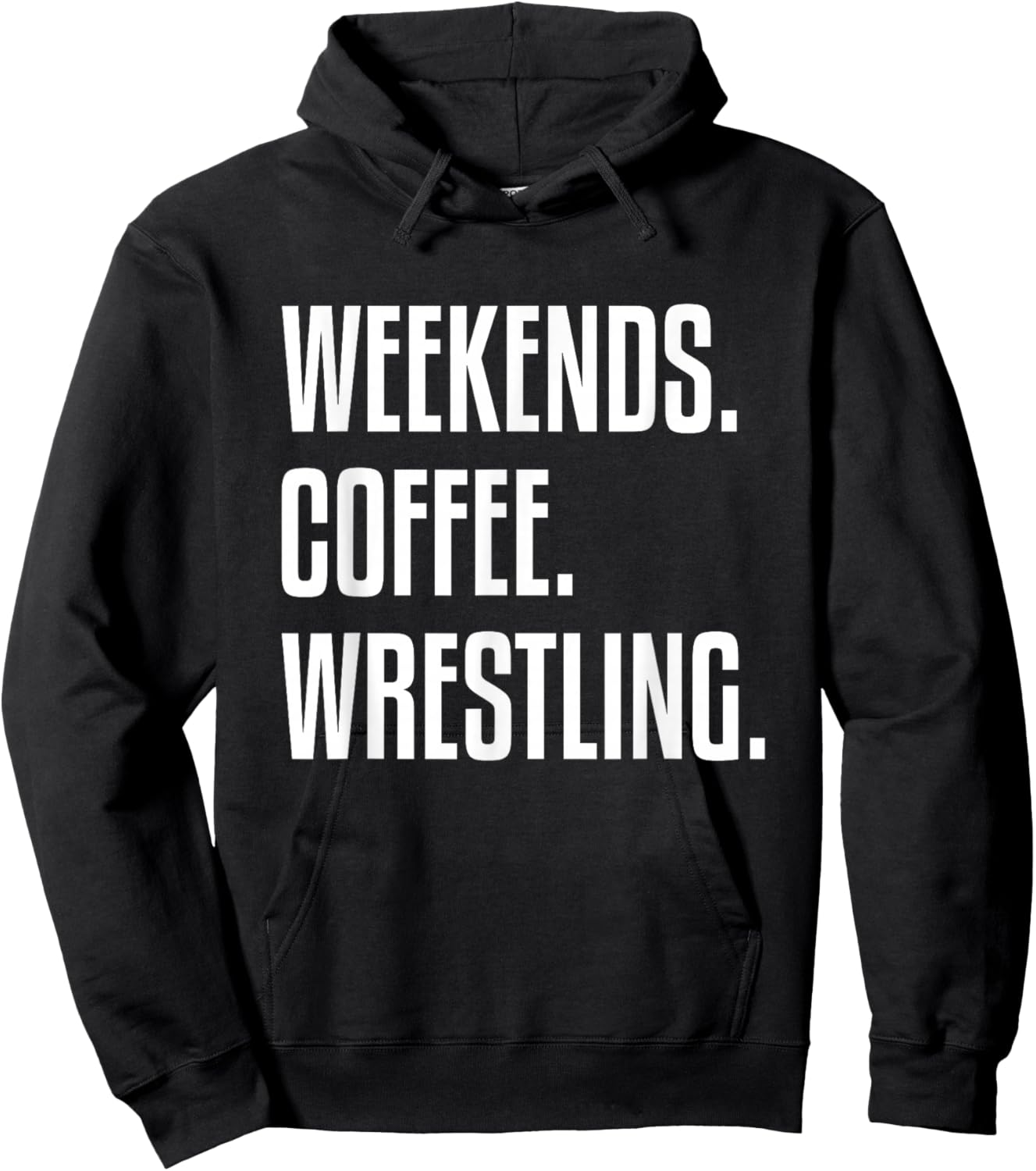 Weekends Coffee and Wrestling, Wrestling Mom Hoodie - Hoodie | Black