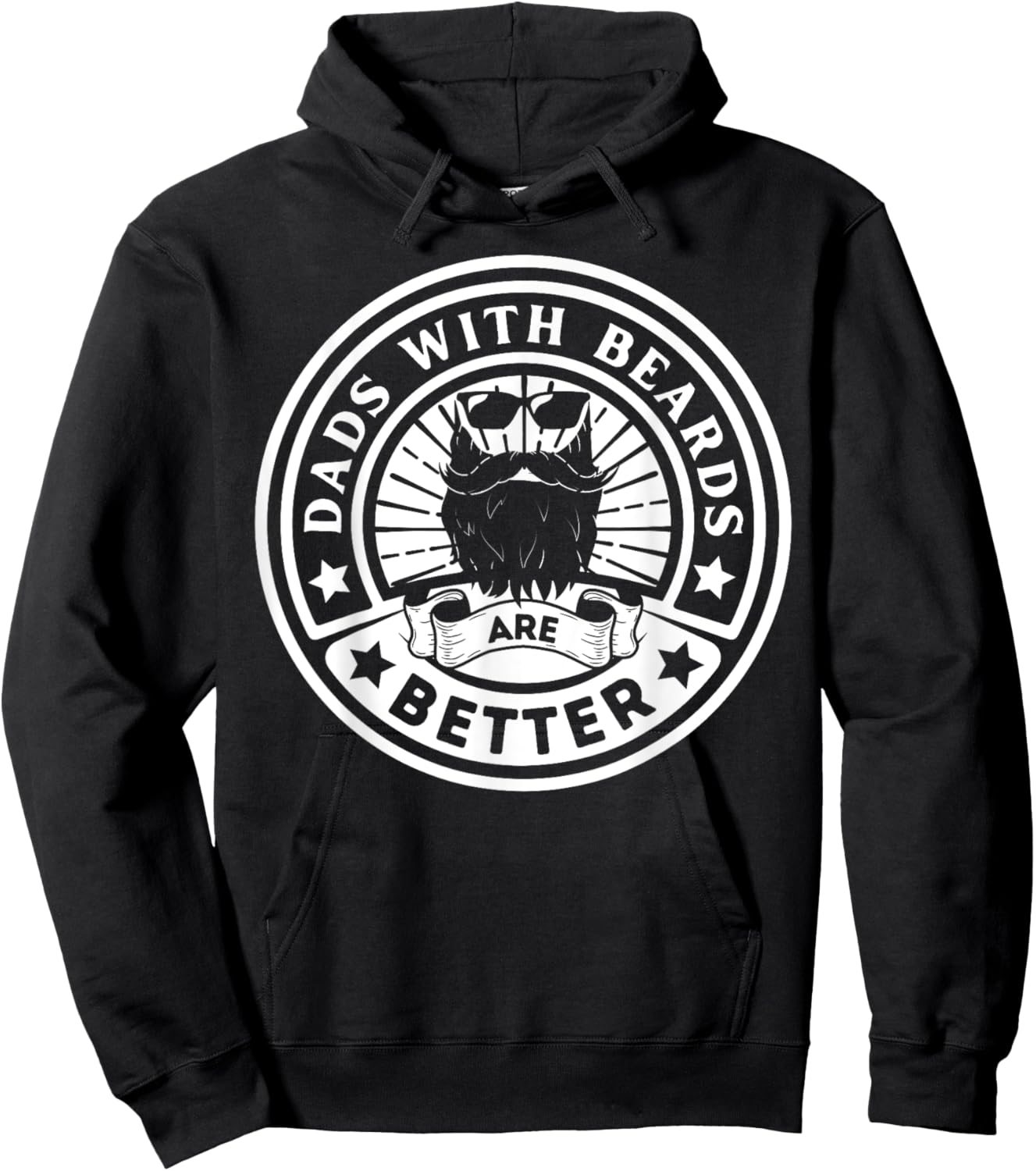 Dads with Beards are Better Father's Day Hoodie - Hoodie | Black