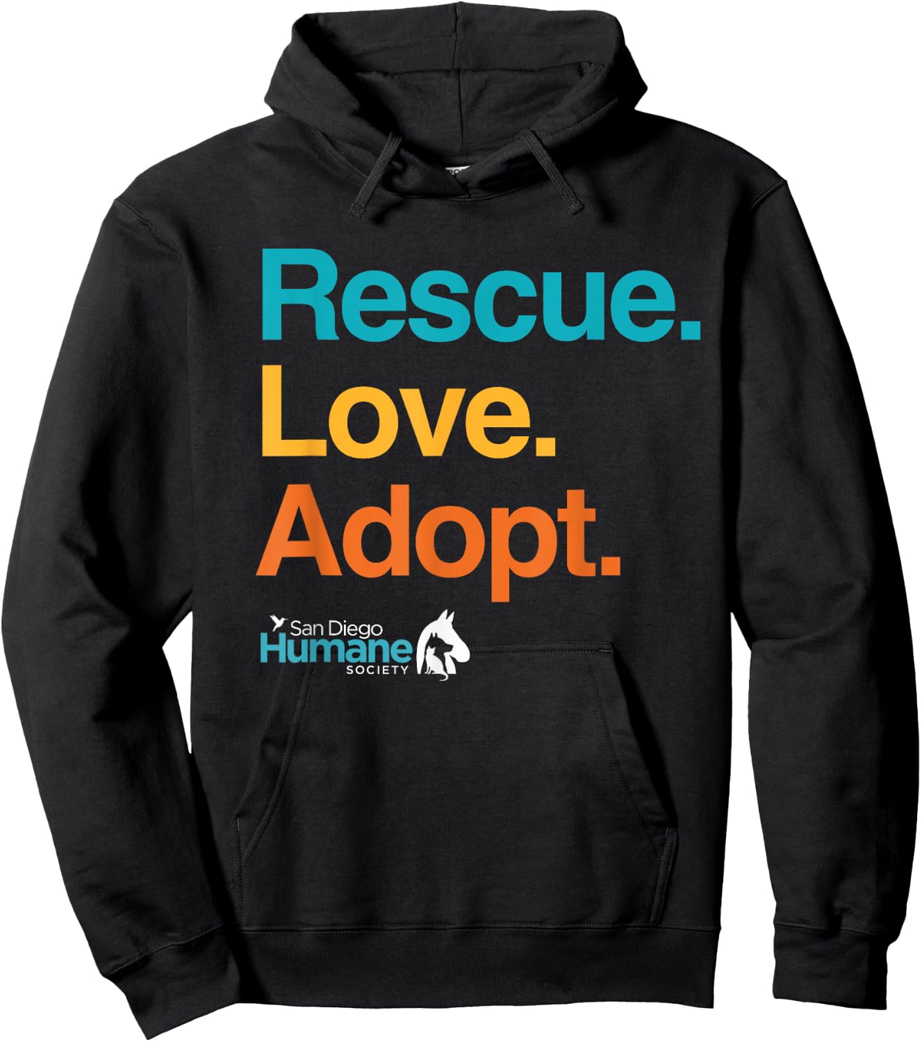 Rescue Love Adopt Hoodie - Hoodie | Black