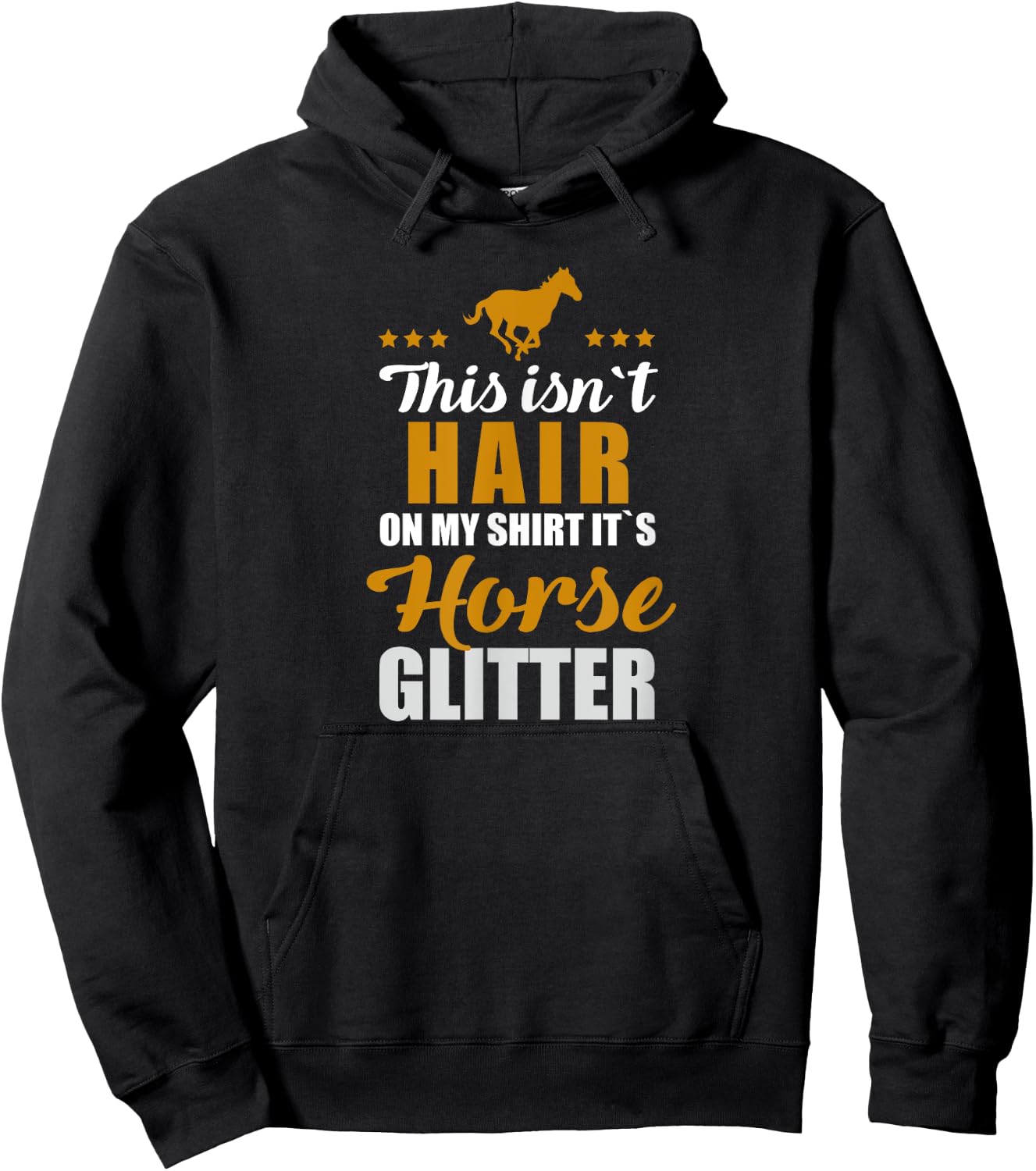Funny Horse Quote Design for Horseback Riding Horsewoman Hoodie - Hoodie | Black