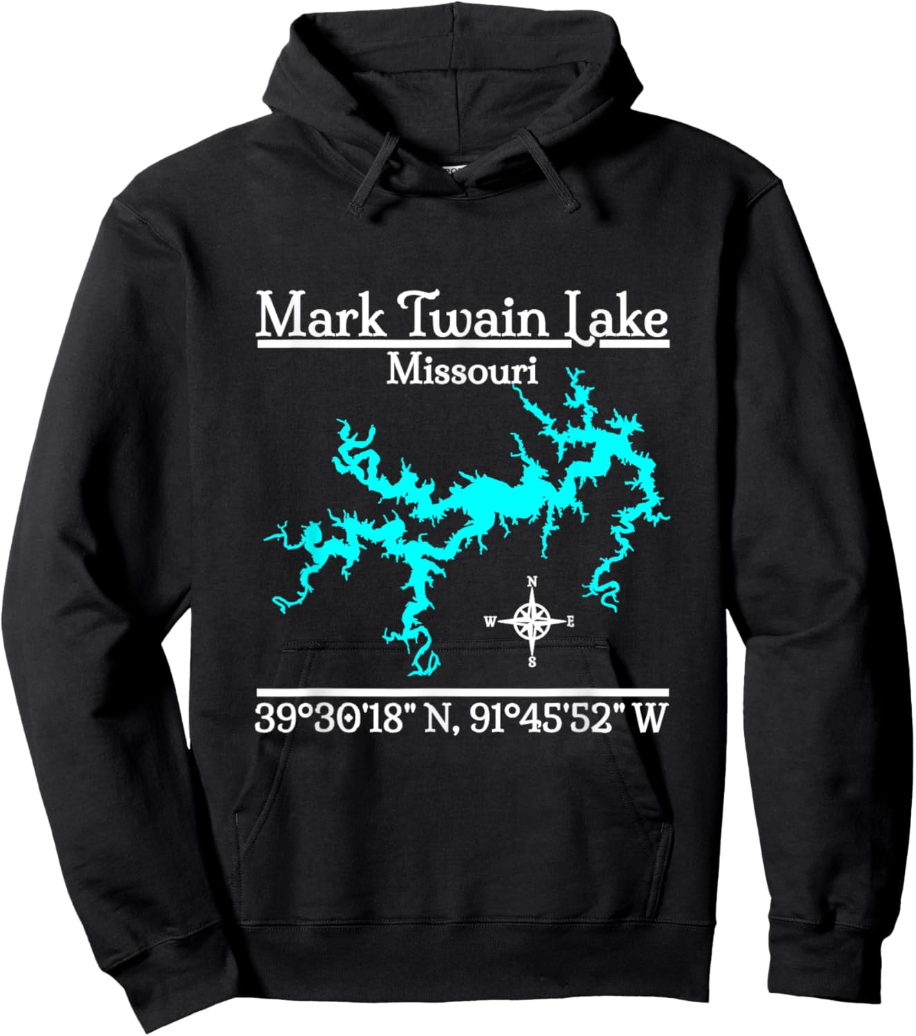 Mark Twain Lake - Missouri Hoodie - Hoodie | Black