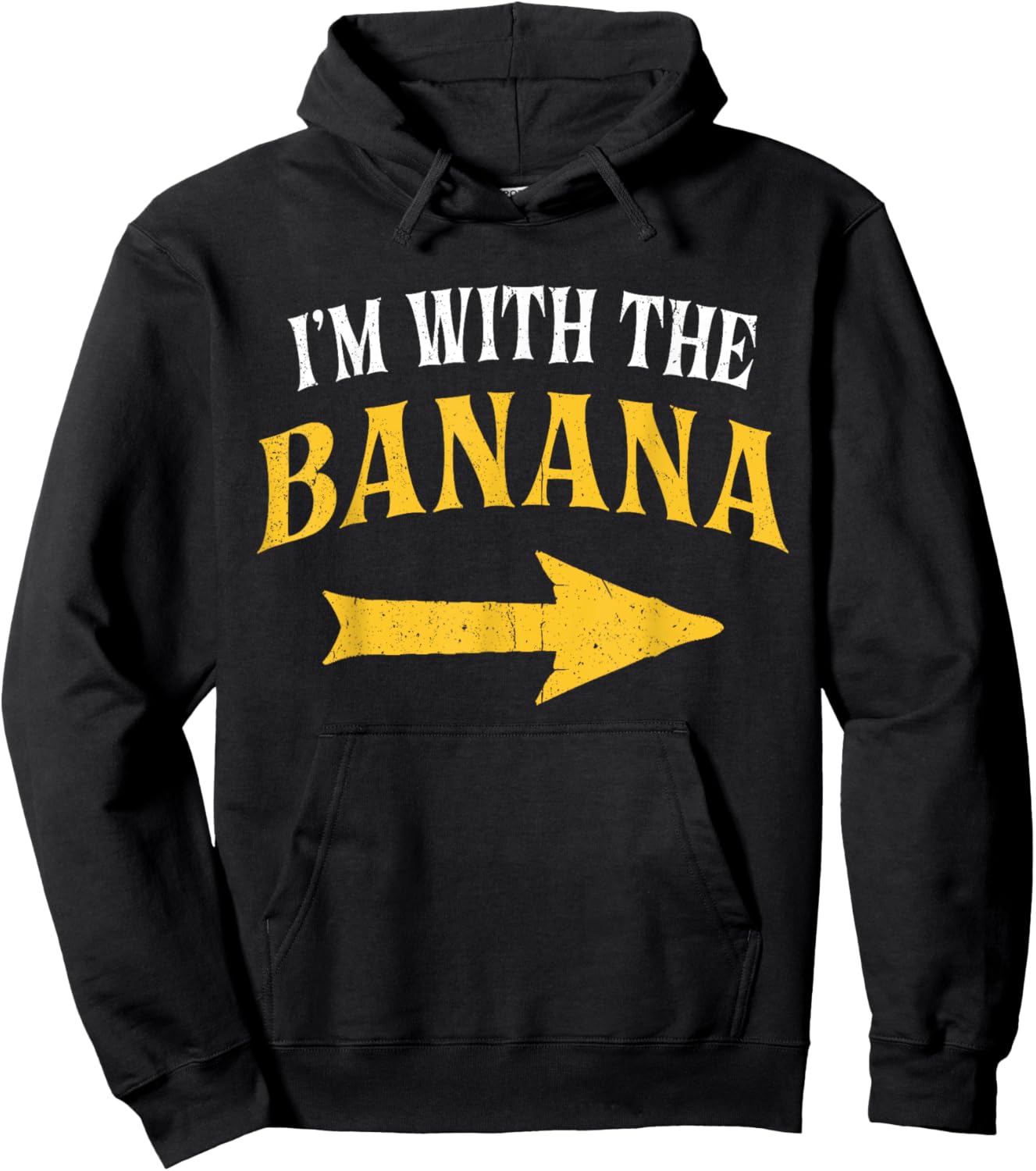 I'm with The Banana Costume Halloween Matching Couple Hoodie - Hoodie | Black