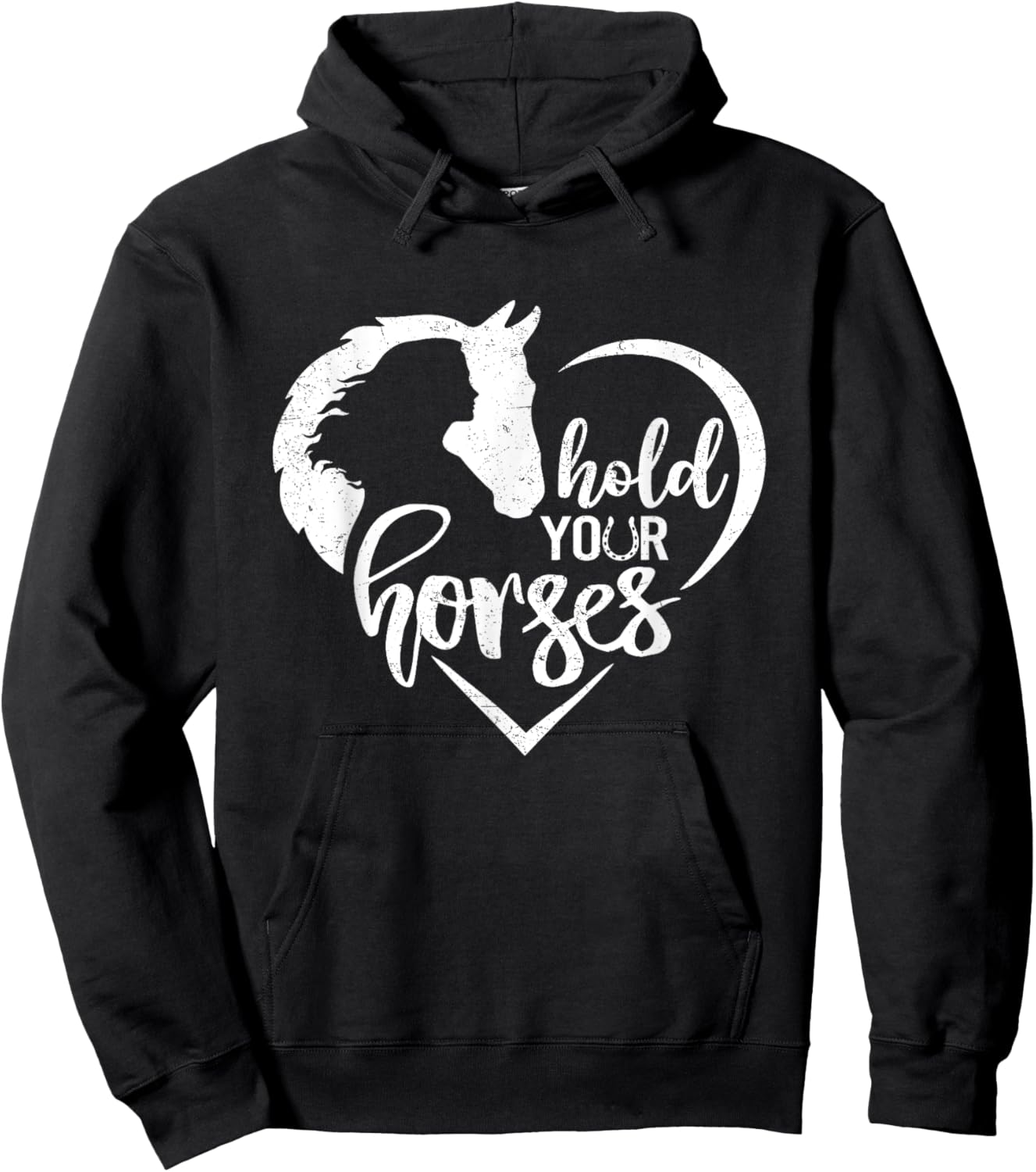Hold Your Horses - Horse Women Hoodie - Hoodie | Black