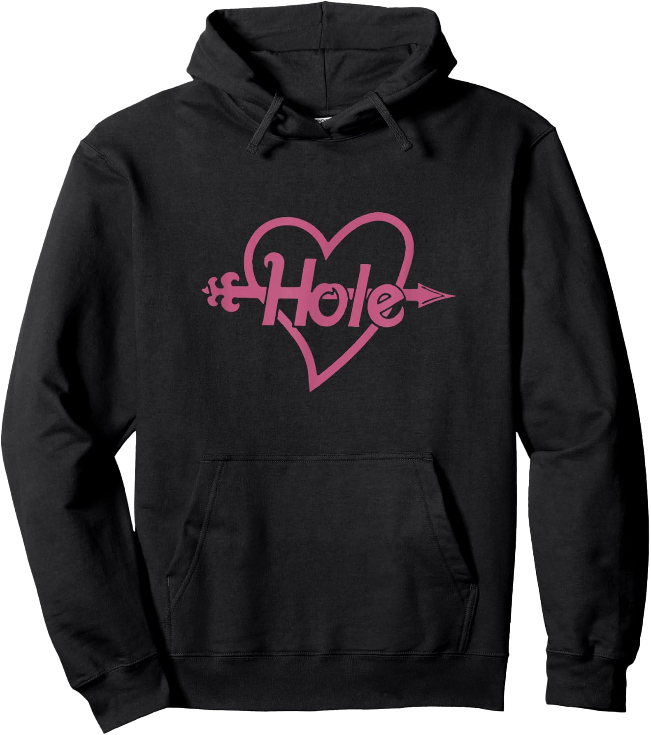 Hole - Arrow in Heart Logo Hoodie - Hoodie | Black