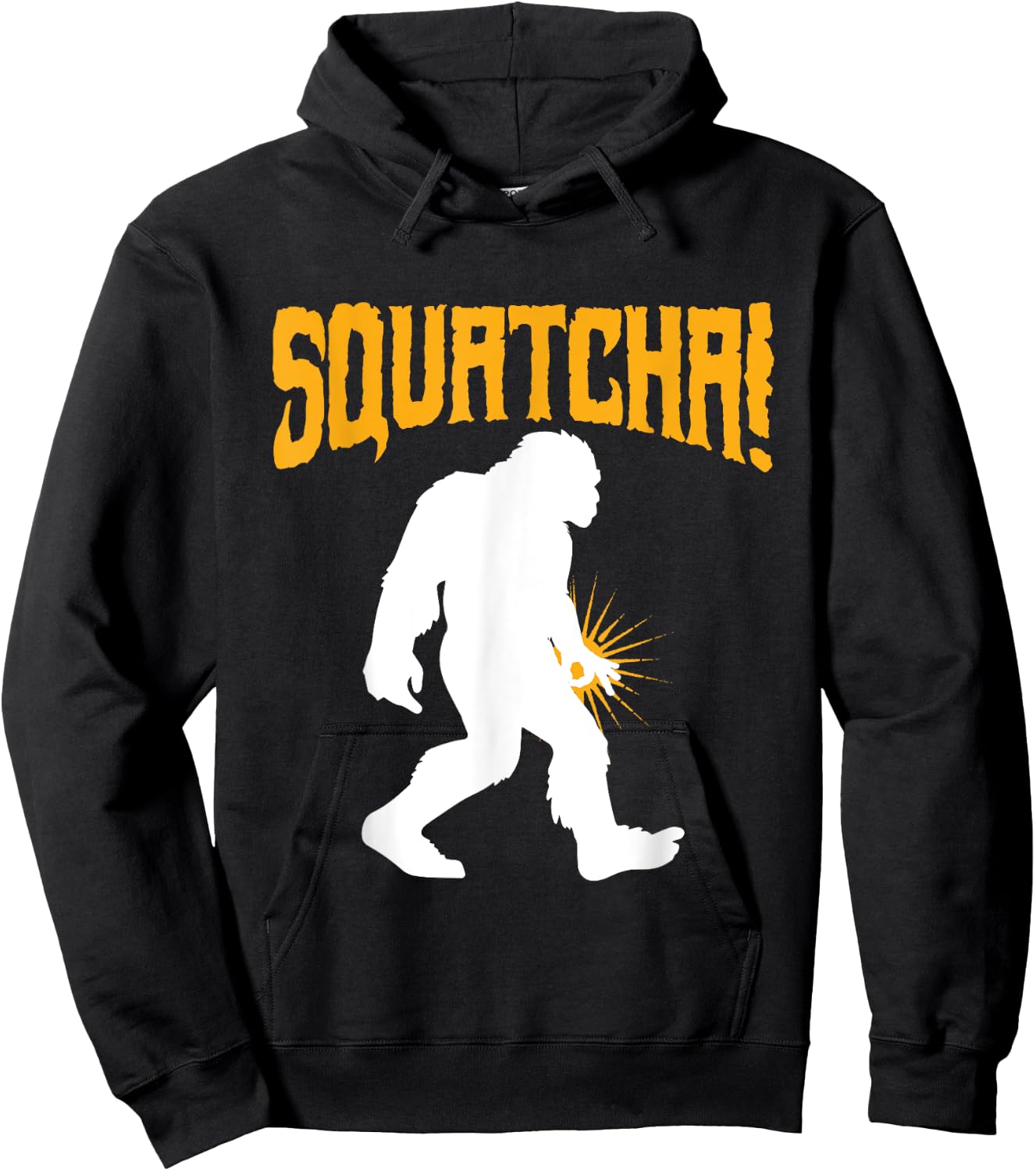 Circle Game Meme, Sasquatch Bigfoot Game Gotcha Ok Hand Sign Hoodie - Hoodie | Black