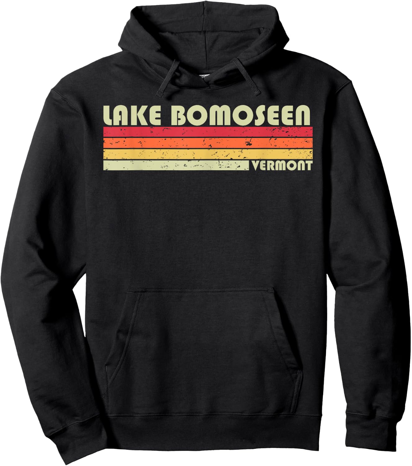 LAKE BOMOSEEN VERMONT Funny Fishing Camping Summer Gift Hoodie - Hoodie | Black