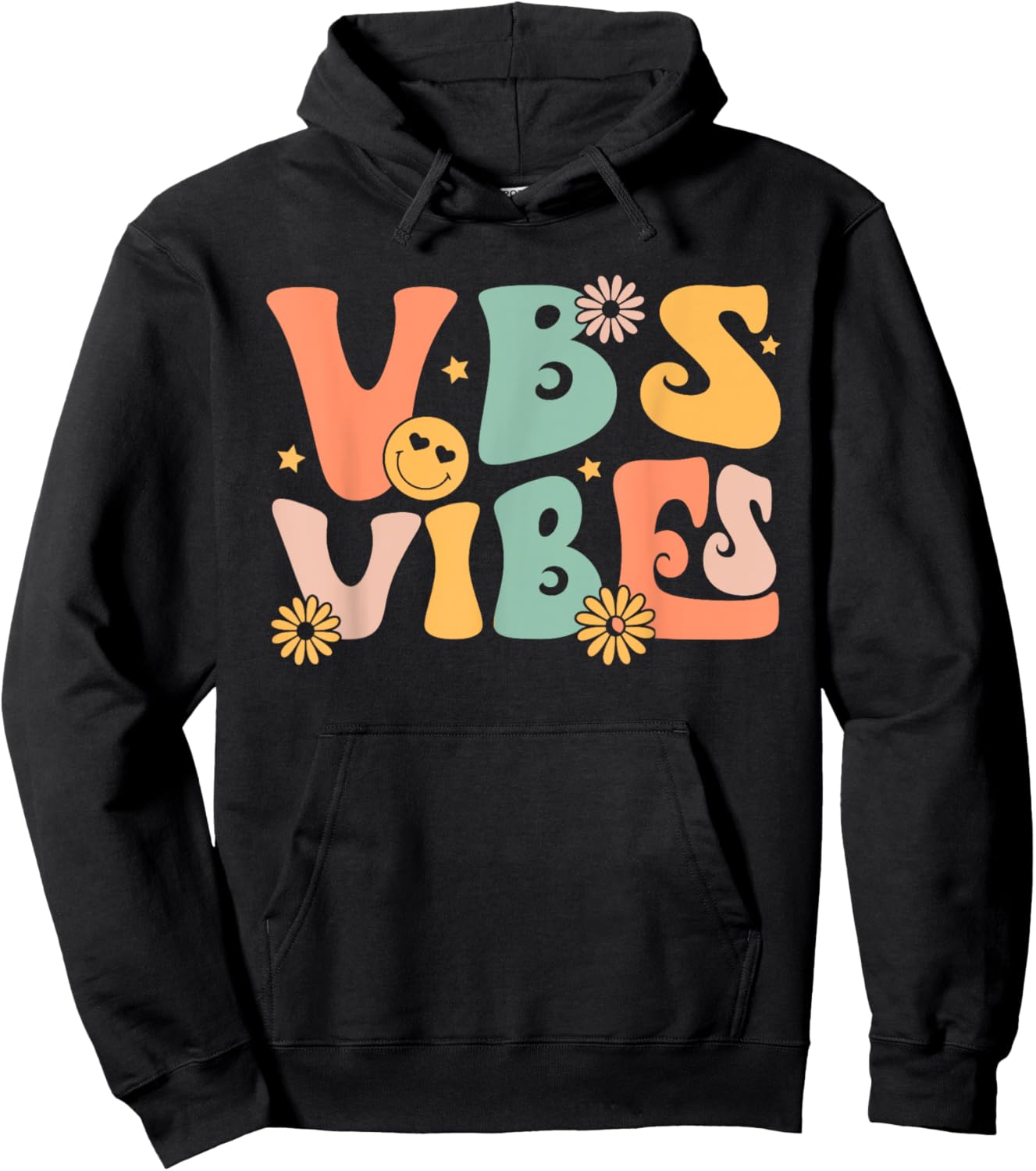 Retro Groovy VBS Vibes VBS 2024 Vacation Bible School Group Hoodie - Hoodie | Black