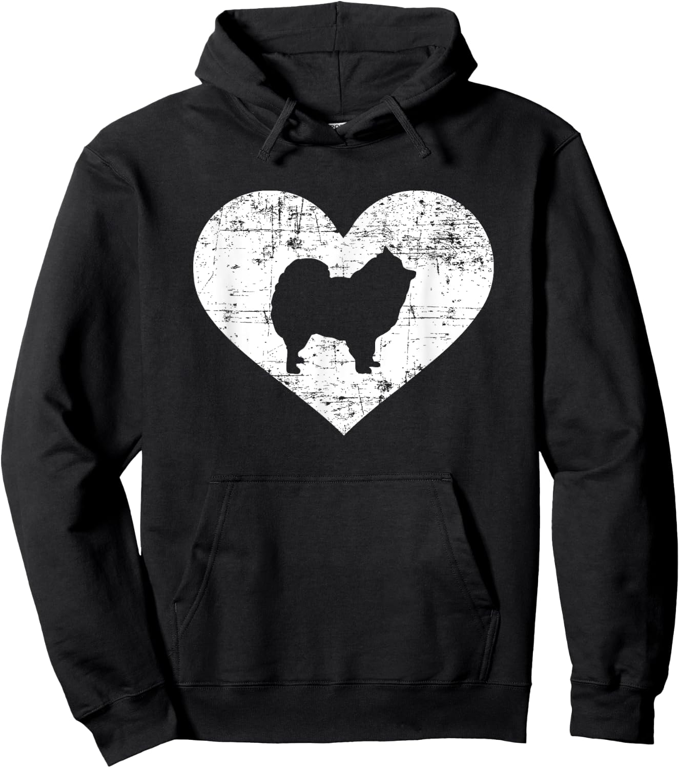 Pomeranian heart Hoodie - Hoodie | Black