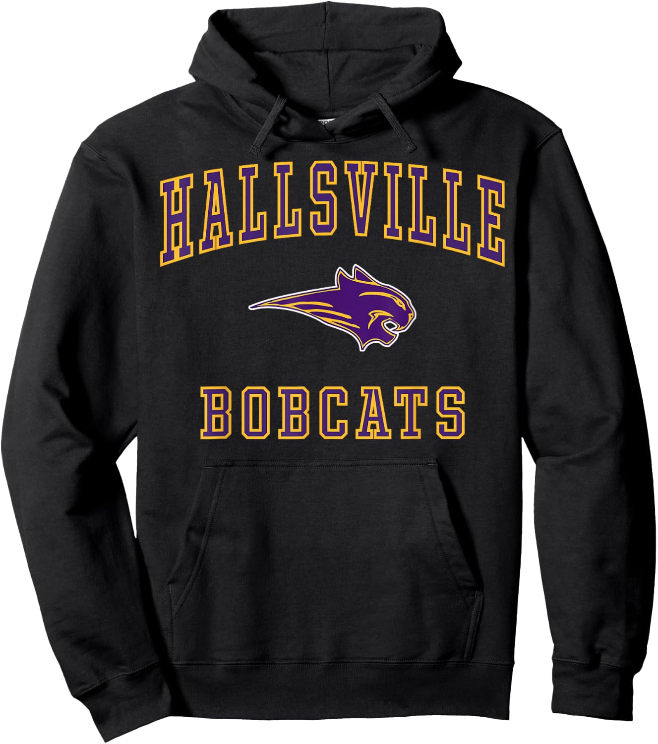 Hallsville High School Bobcats C1 Hoodie - Hoodie | Black