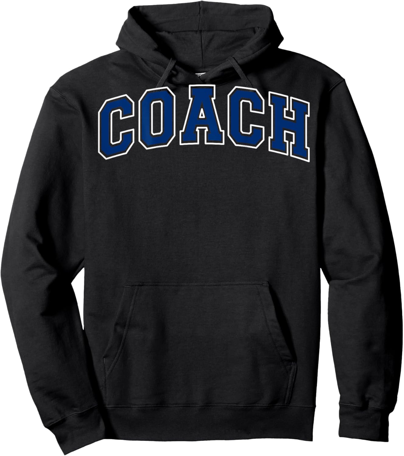Coach Sports Trainer Vintage Varsity Blue White on the back Hoodie - Hoodie | Black