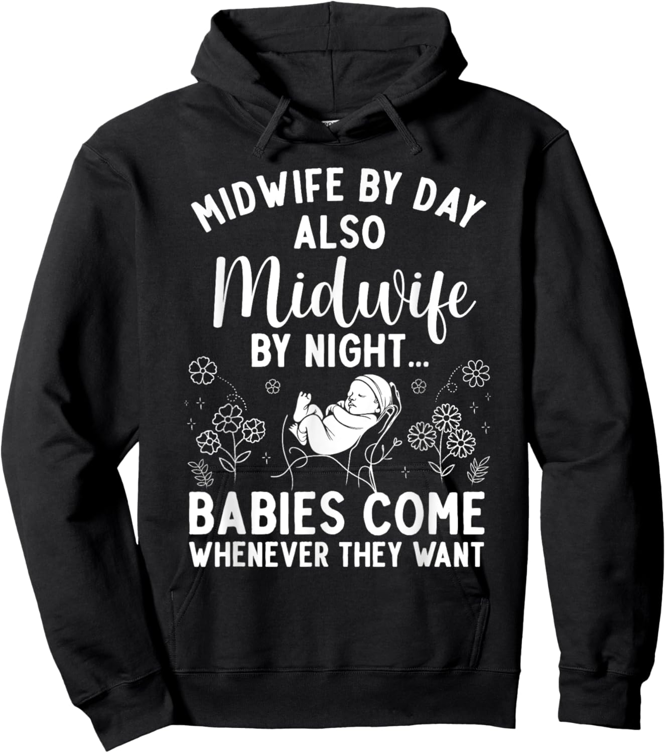 Midwife Art Midwifery Labor And Delivery Midwife Hoodie - Hoodie | Black
