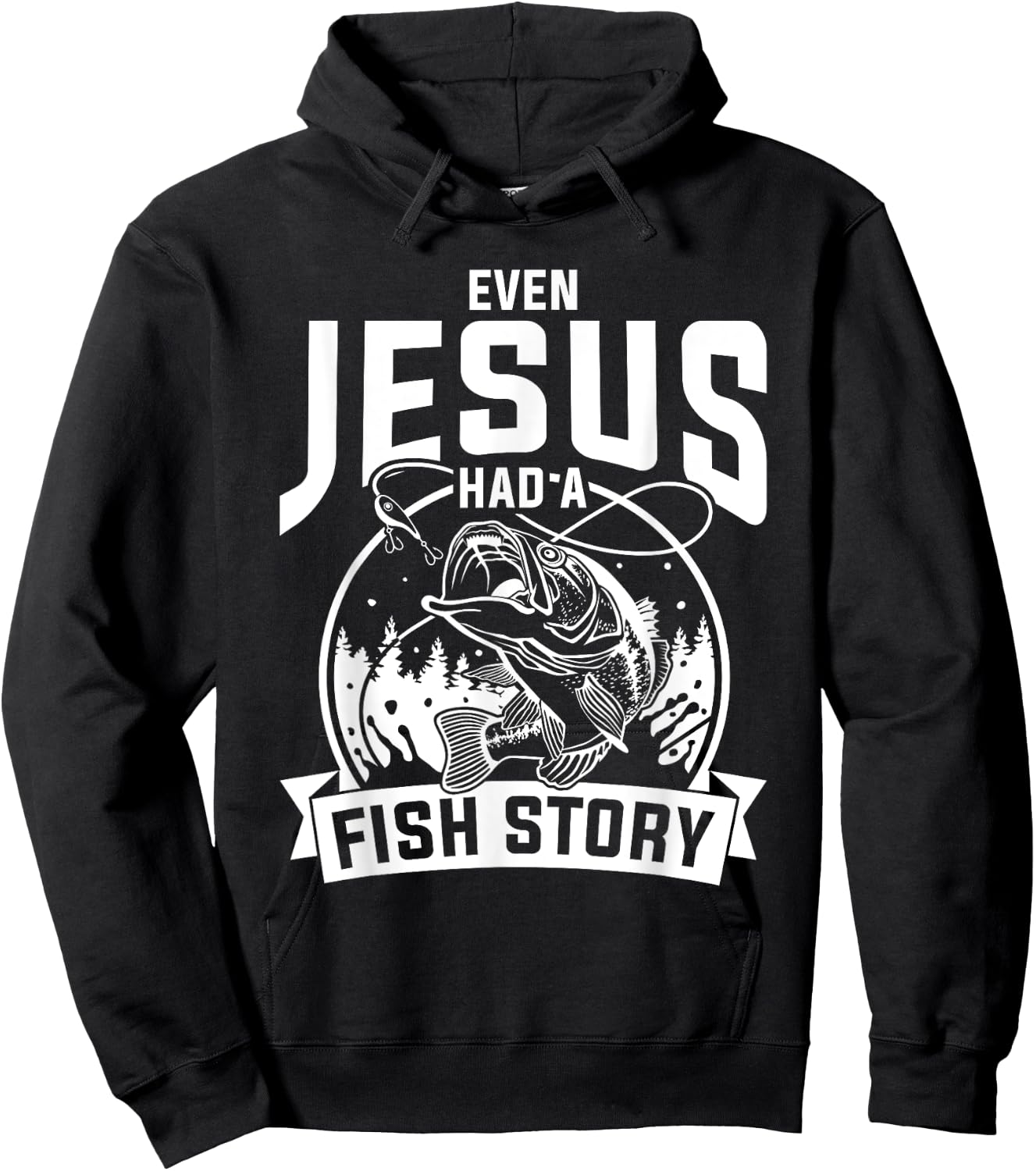 Funny Christian Fisherman Jesus Bible Prayer Gift Jesus Hoodie - Hoodie | Black