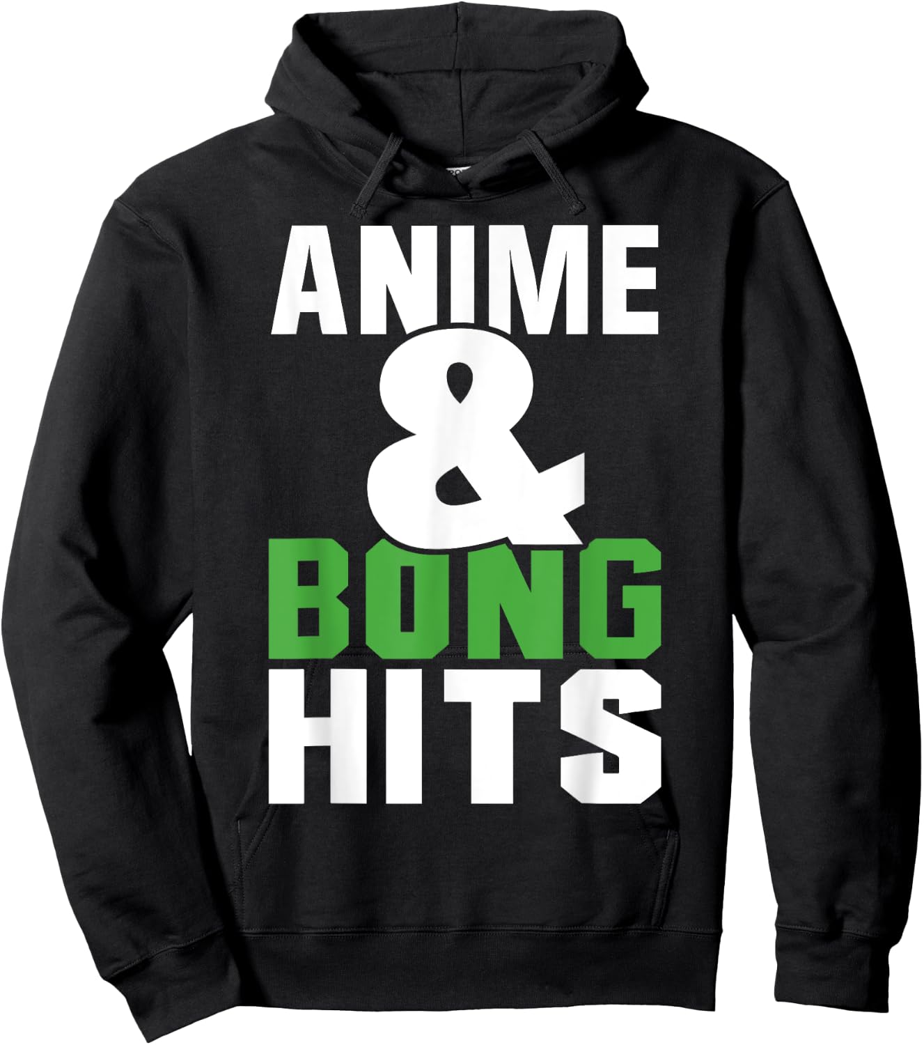 Anime And Bong Hits - Kuwaii Art Asian Animation Style Weed Hoodie - Hoodie | Black