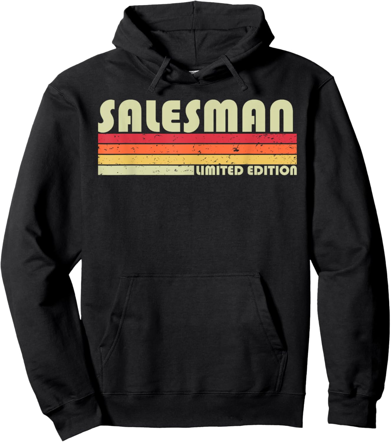 SALESMAN Funny Job Title Profession Birthday Worker Idea Hoodie - Hoodie | Black