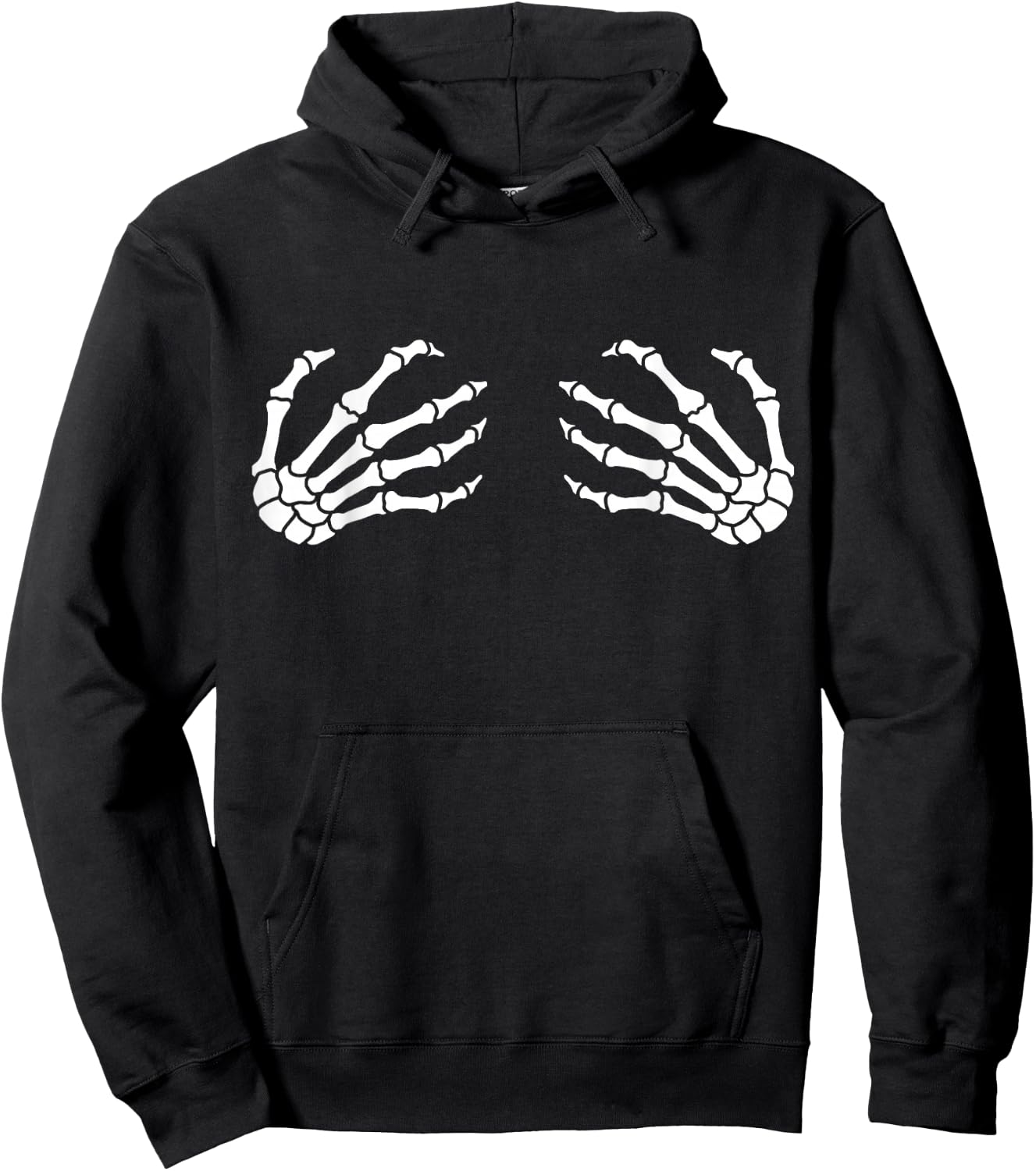 Halloween, Skeleton Hands, Boobs, Funny Hoodie - Hoodie | Black