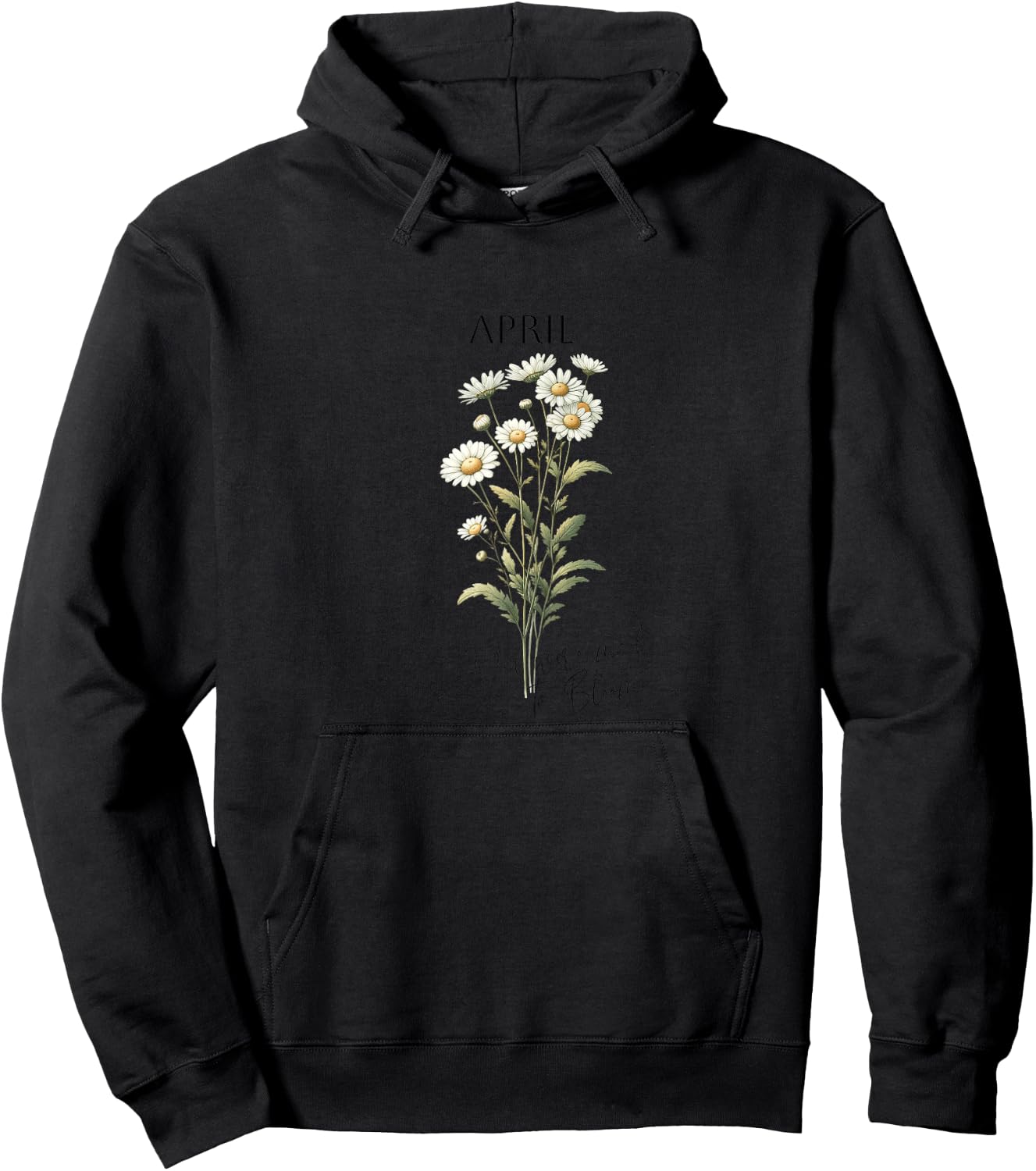 Birth Month Gifts April Thoughtful Floral Gift Hoodie - Hoodie | Black