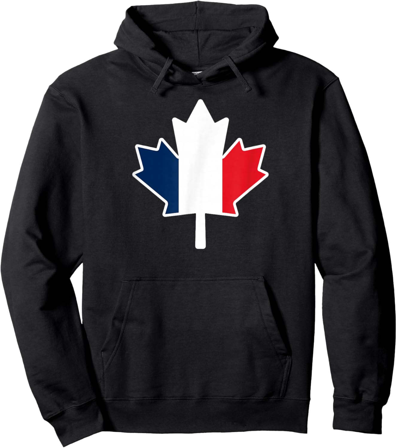 Half Canadian French: Canada France Maple Leaf Flag Mix Hoodie - Hoodie | Black