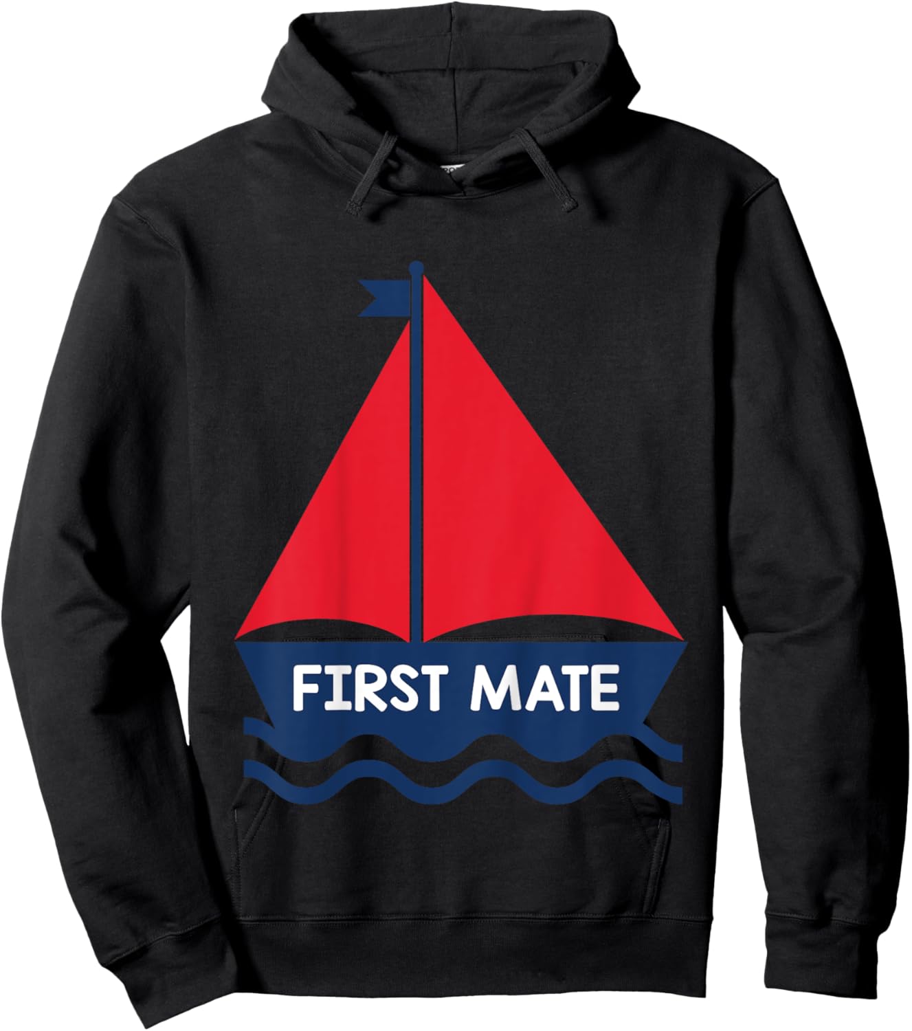First Mate Sailing Boat Boys Girls Toddler Hoodie - Hoodie | Black