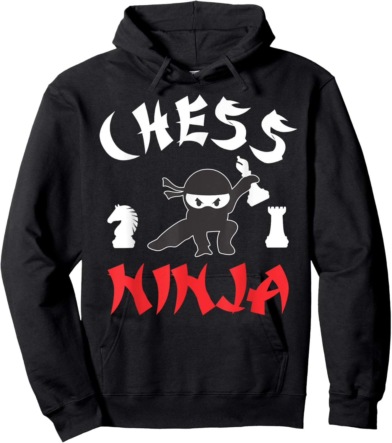 Chess Ninja Funny Chess Lover Sport Ninja Hoodie - Hoodie | Black