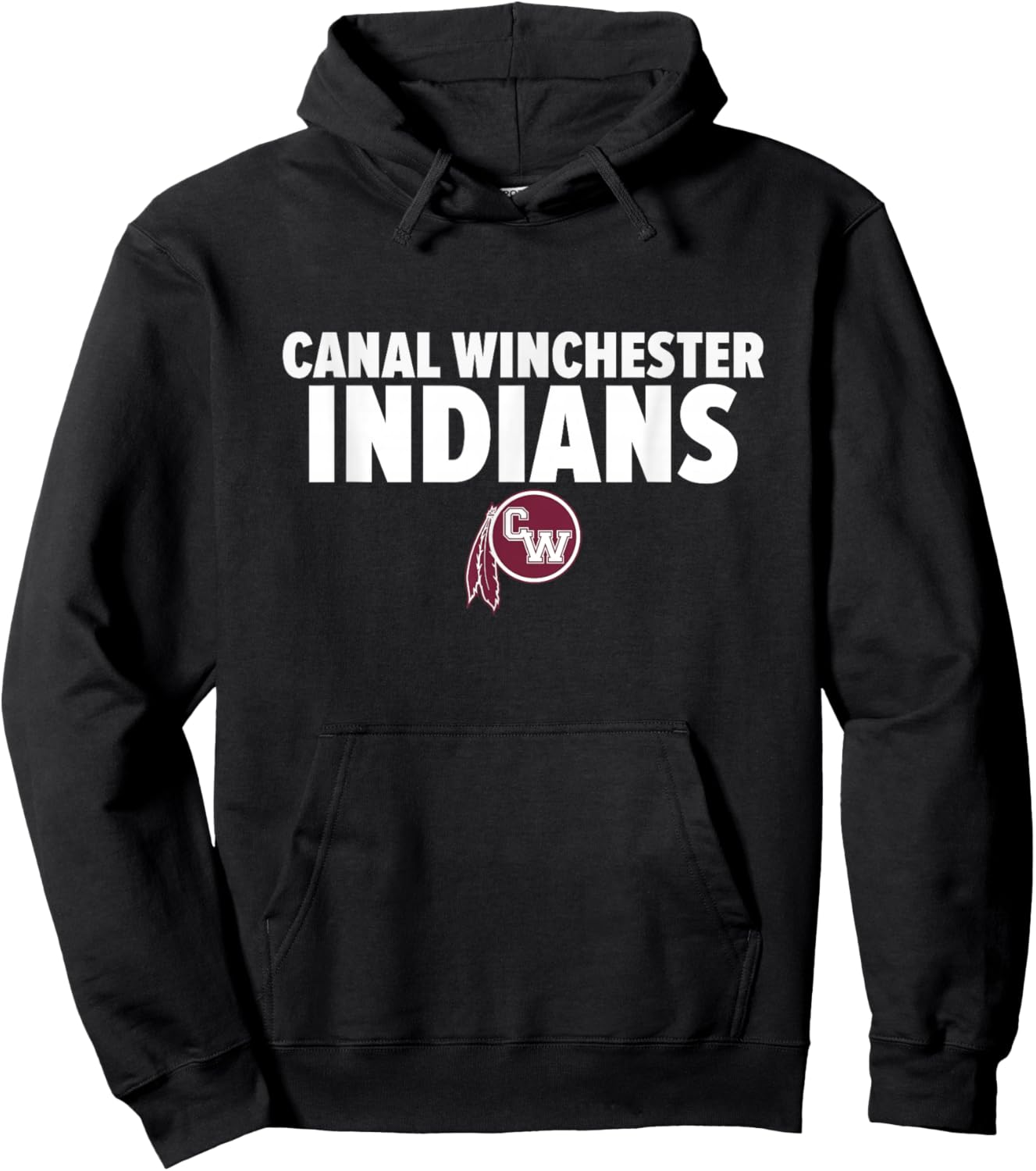 Canal Winchester Indians Logo Bold HS Hoodie - Hoodie | Black