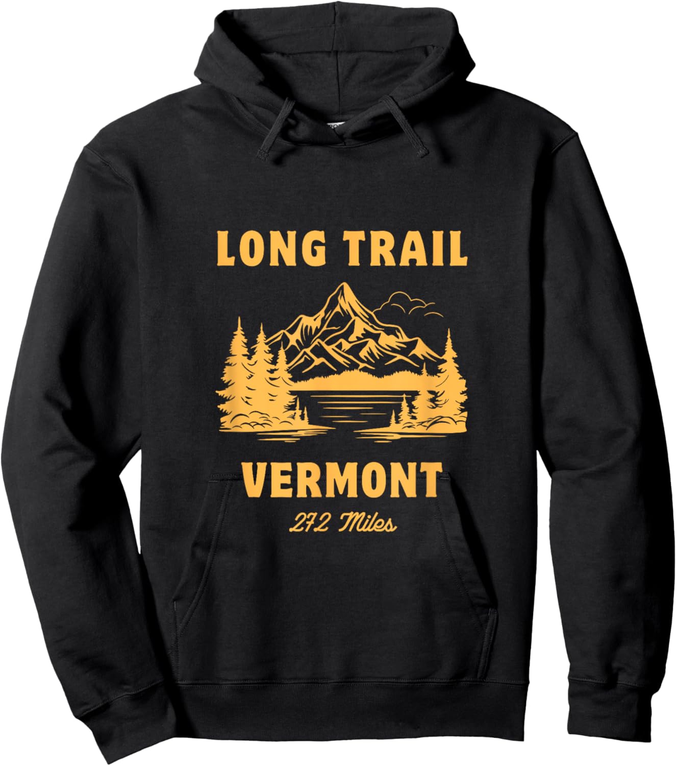 Long Trail America USA Vermont Long Distance Hiking Mountains Camping Hoodie - Hoodie | Black